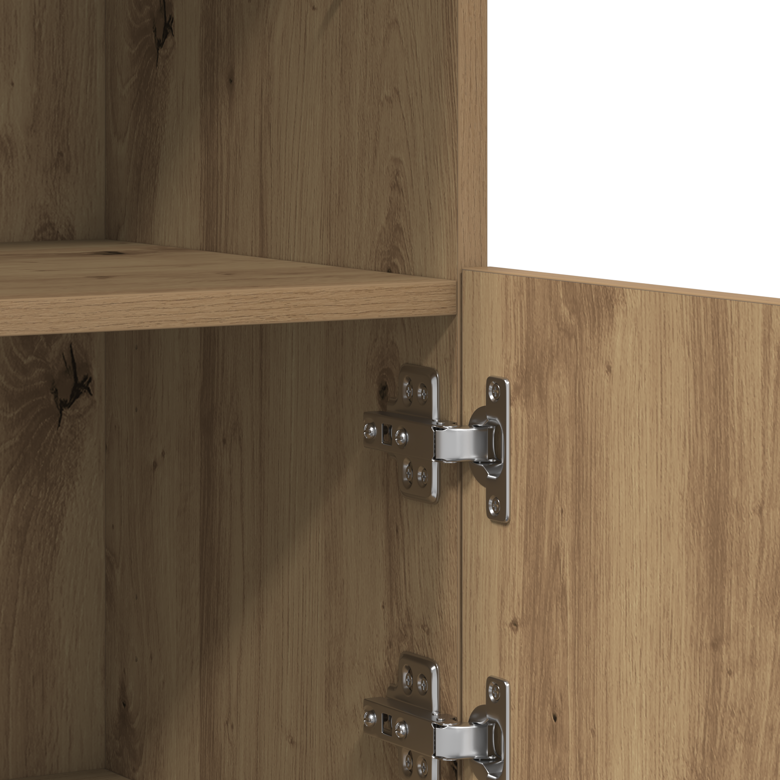 Sideboard with LED Lights Artisan Oak 81x37x67 cm - Image 9