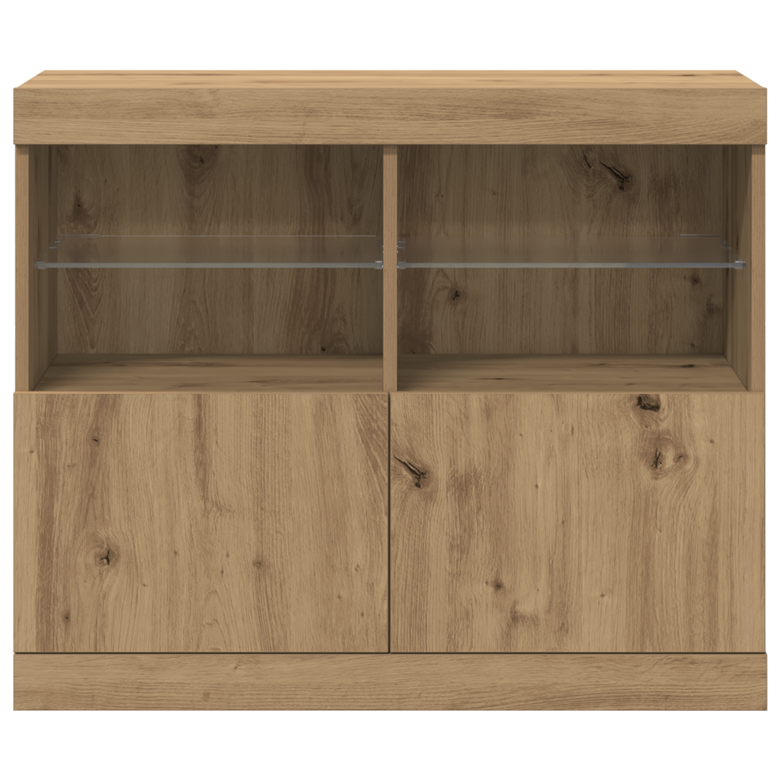Sideboard with LED Lights Artisan Oak 81x37x67 cm - Image 5
