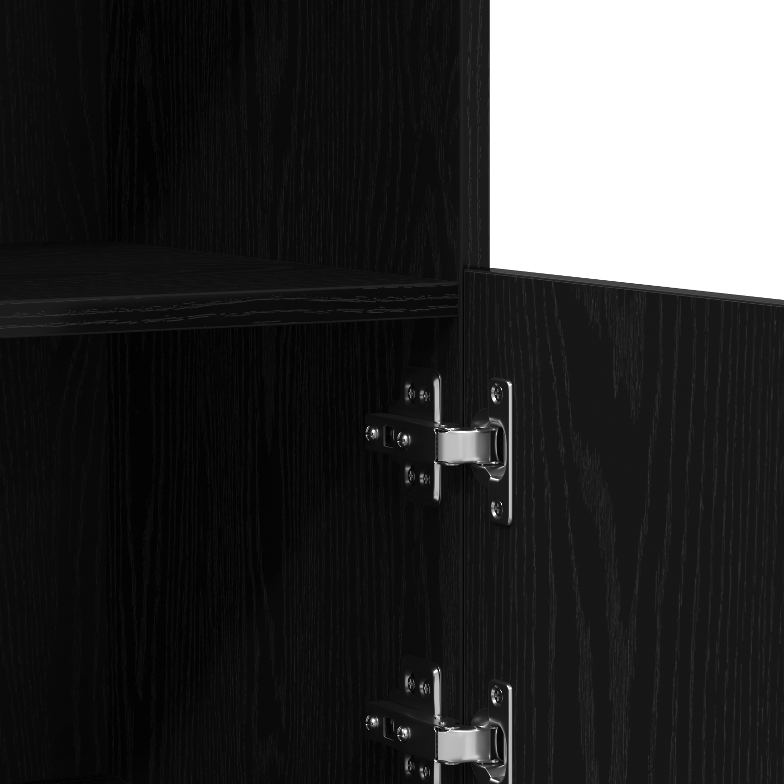 Sideboard with LED Lights Black Oak 81x37x67 cm - Image 9