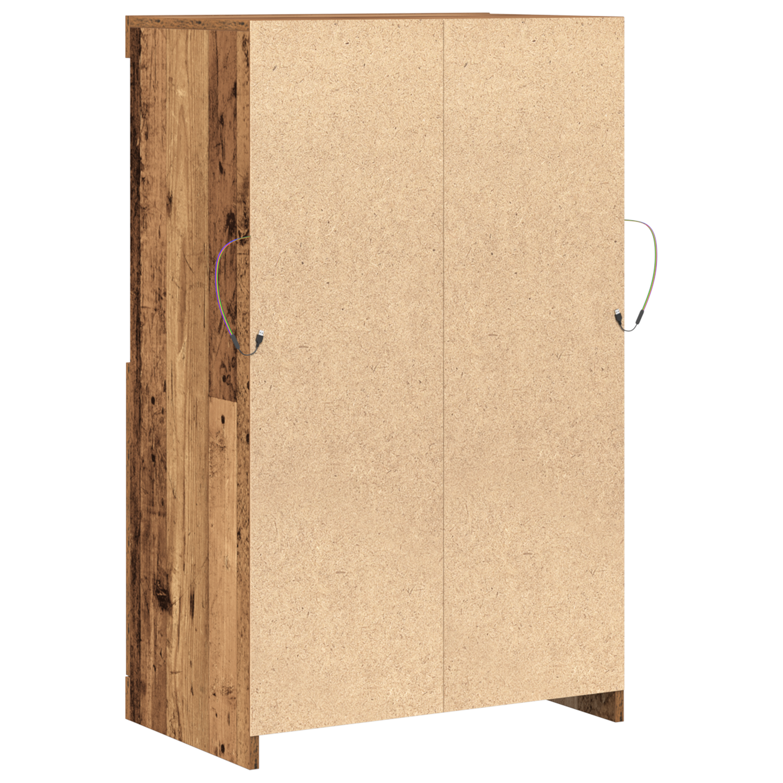 Sideboard with LED Lights Old Wood 60x37x100 cm - Image 8