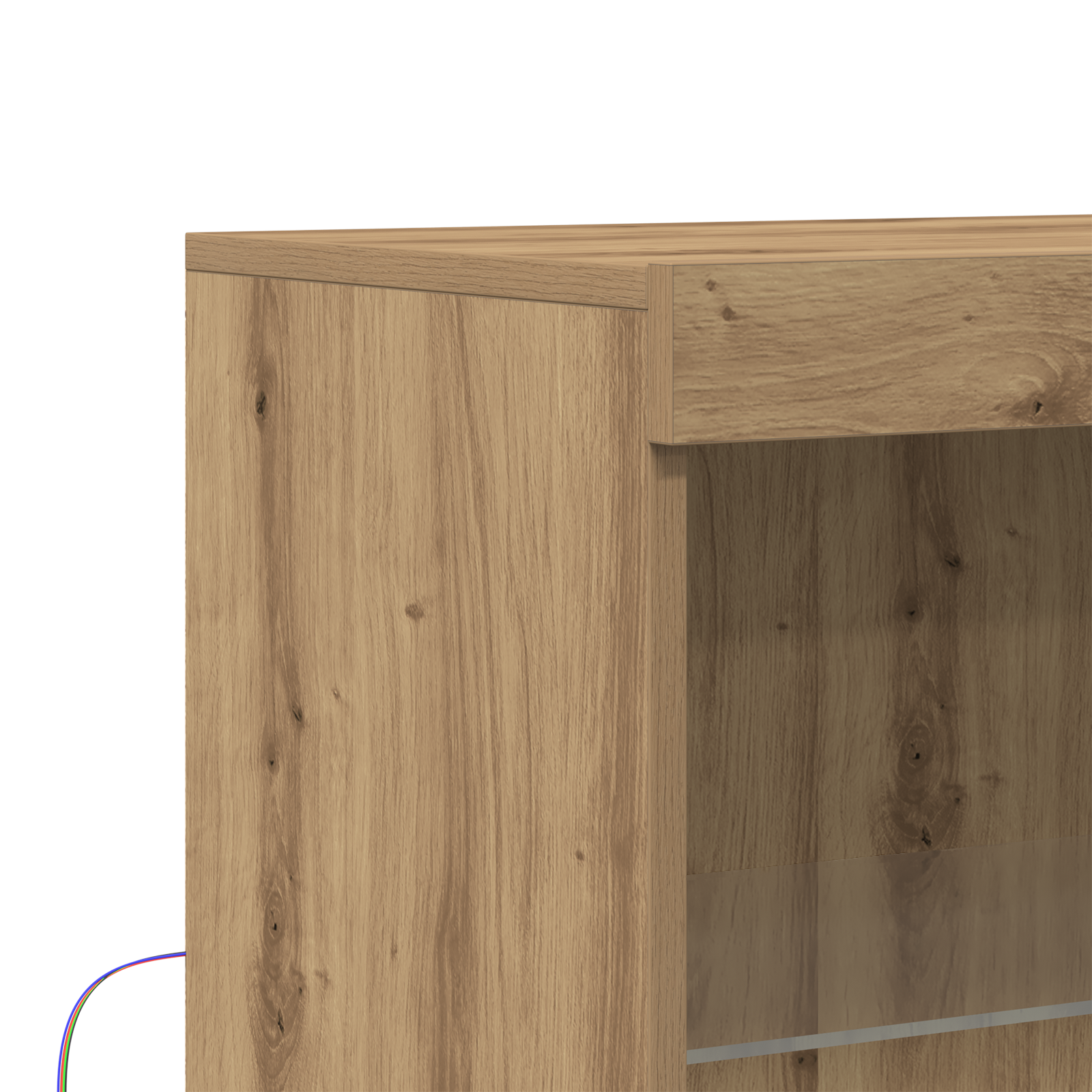 Sideboard with LED Lights Artisan Oak 60x37x100 cm - Image 9
