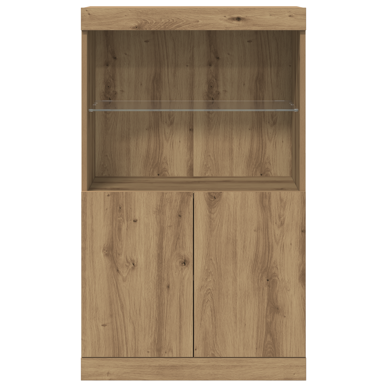 Sideboard with LED Lights Artisan Oak 60x37x100 cm - Image 6