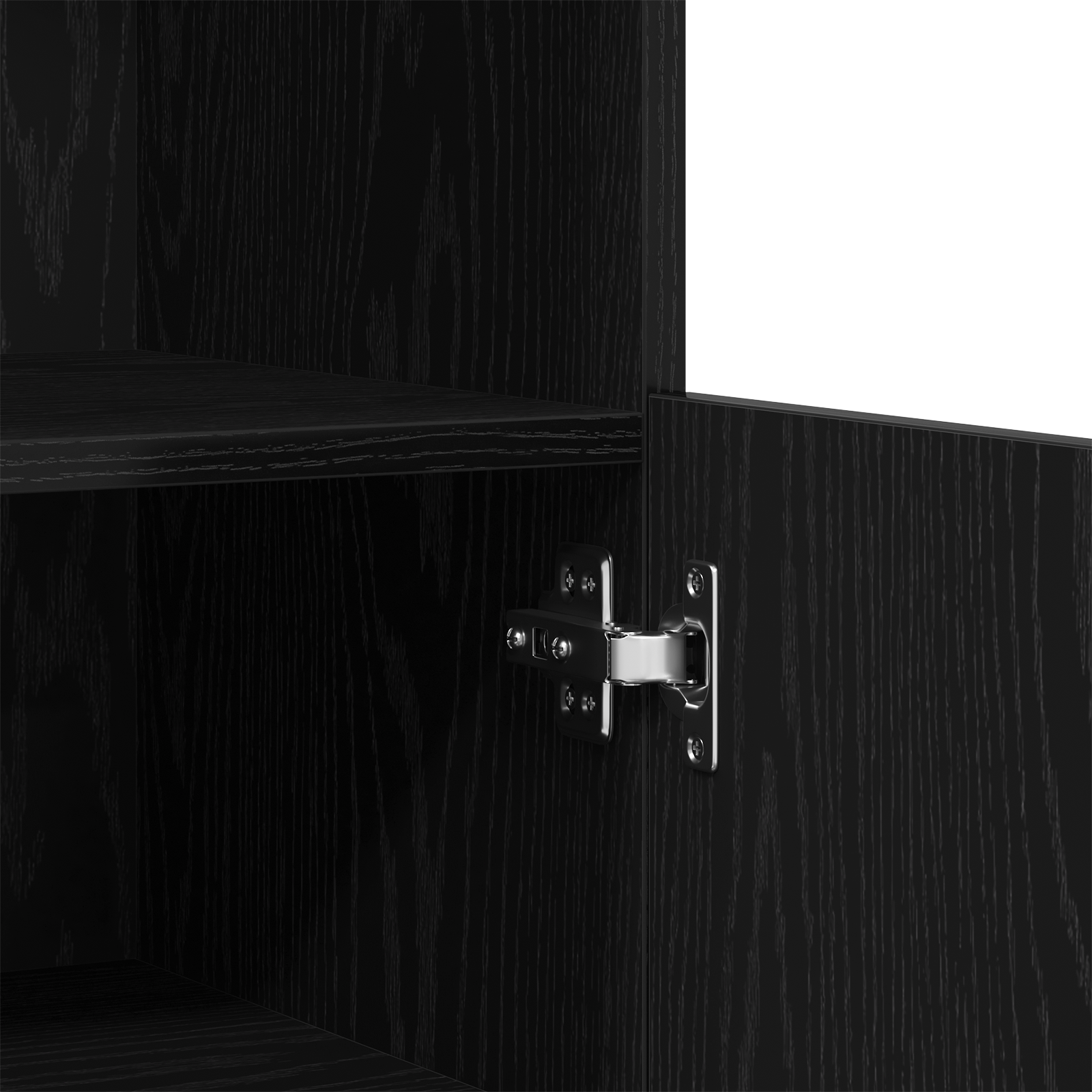 Sideboard with LED Lights Black Oak 60x37x100 cm - Image 10