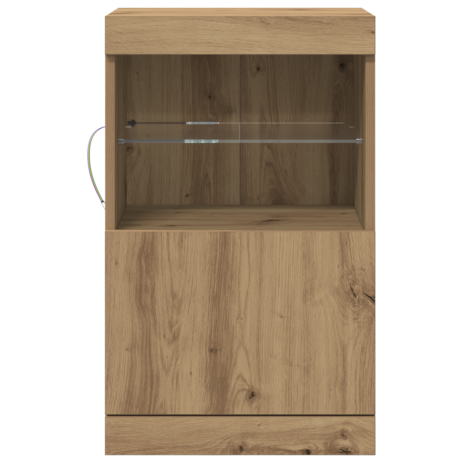 Sideboard with LED Lights Artisan Oak 41x37x67 cm - Image 5