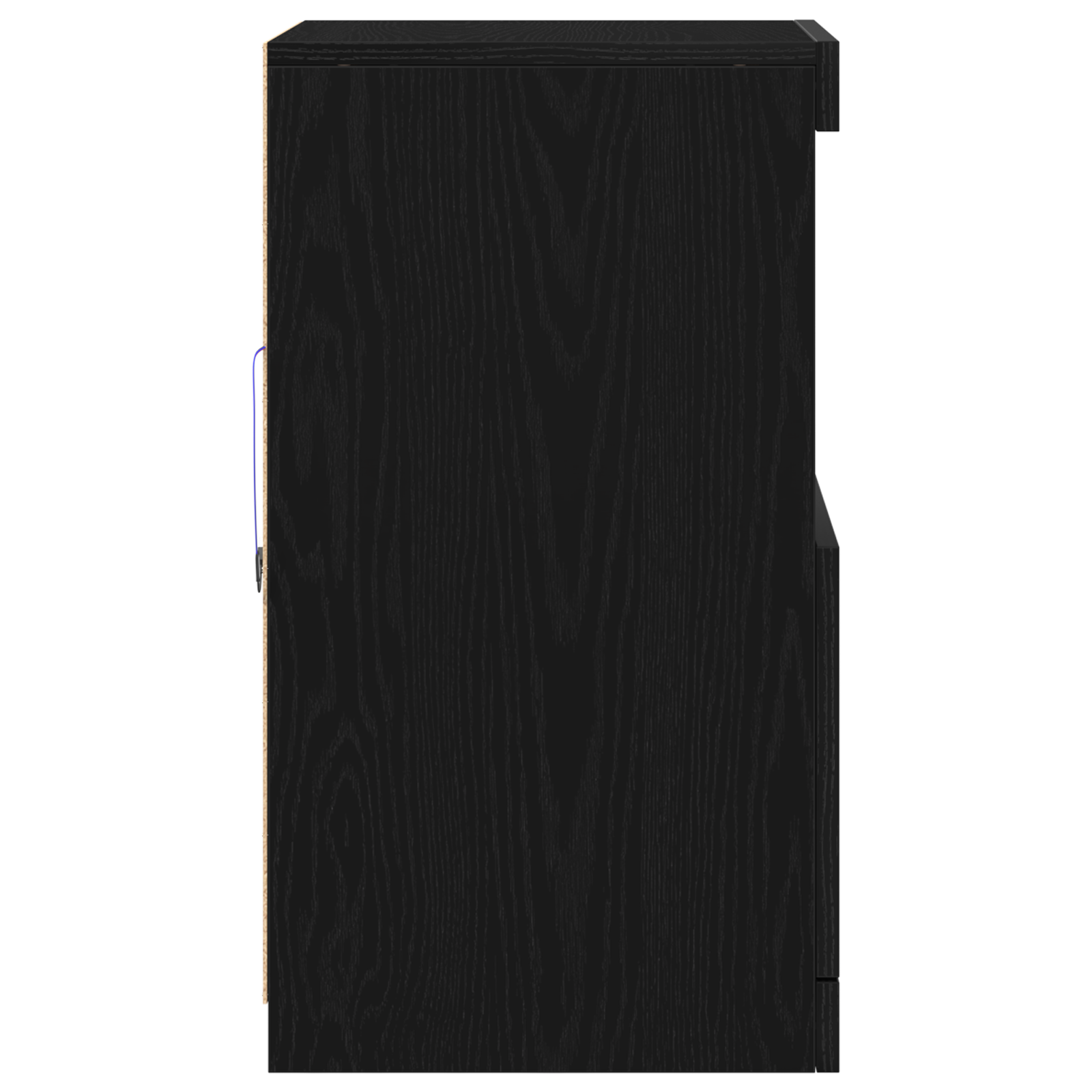 Sideboard with LED Lights Black Oak 41x37x67 cm - Image 7