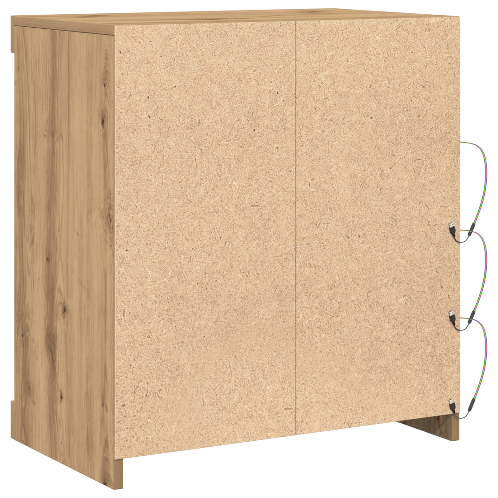 Sideboard with LED Lights Artisan Oak 60,5x37x67 cm - Image 7