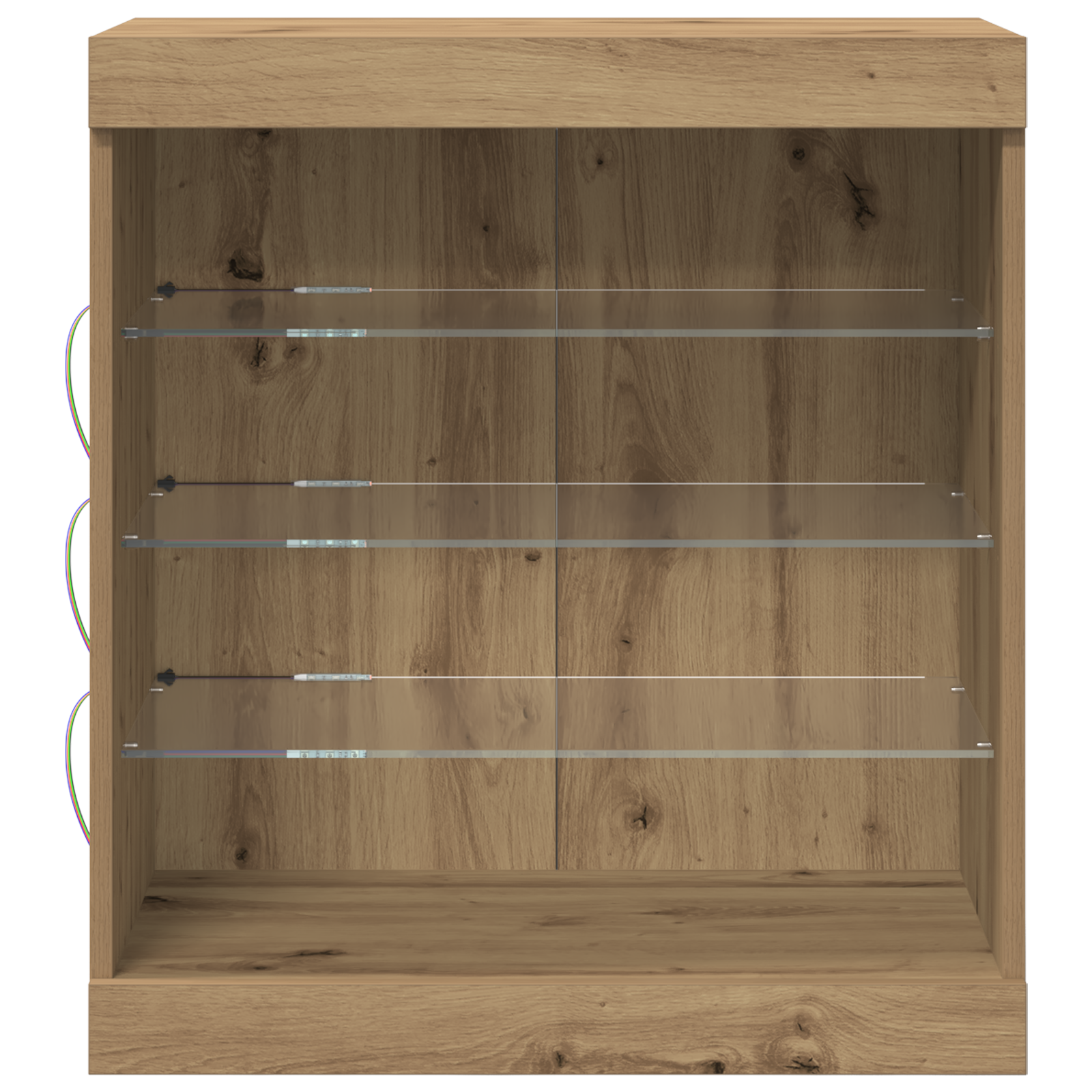 Sideboard with LED Lights Artisan Oak 60,5x37x67 cm - Image 5