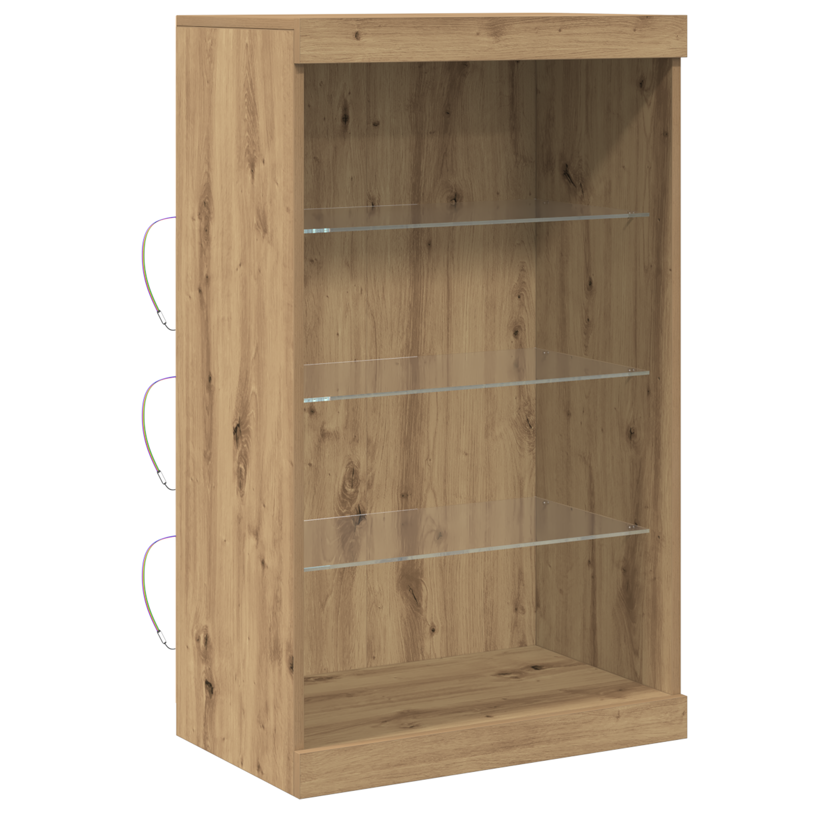 Sideboard with LED Lights Artisan Oak 60,5x37x100 cm - Image 2