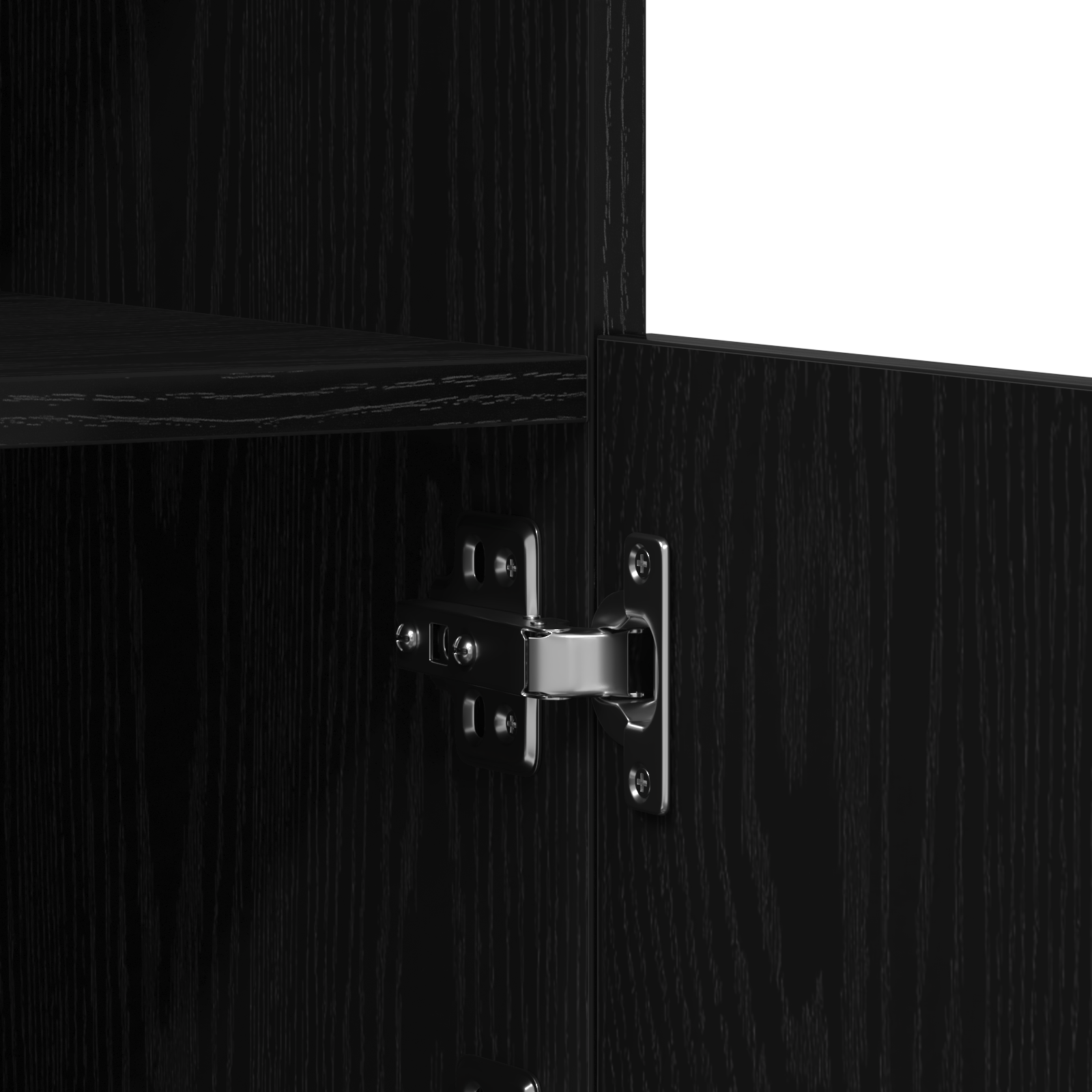 Sideboard with LED Lights Black Oak 60,5x37x100 cm - Image 9