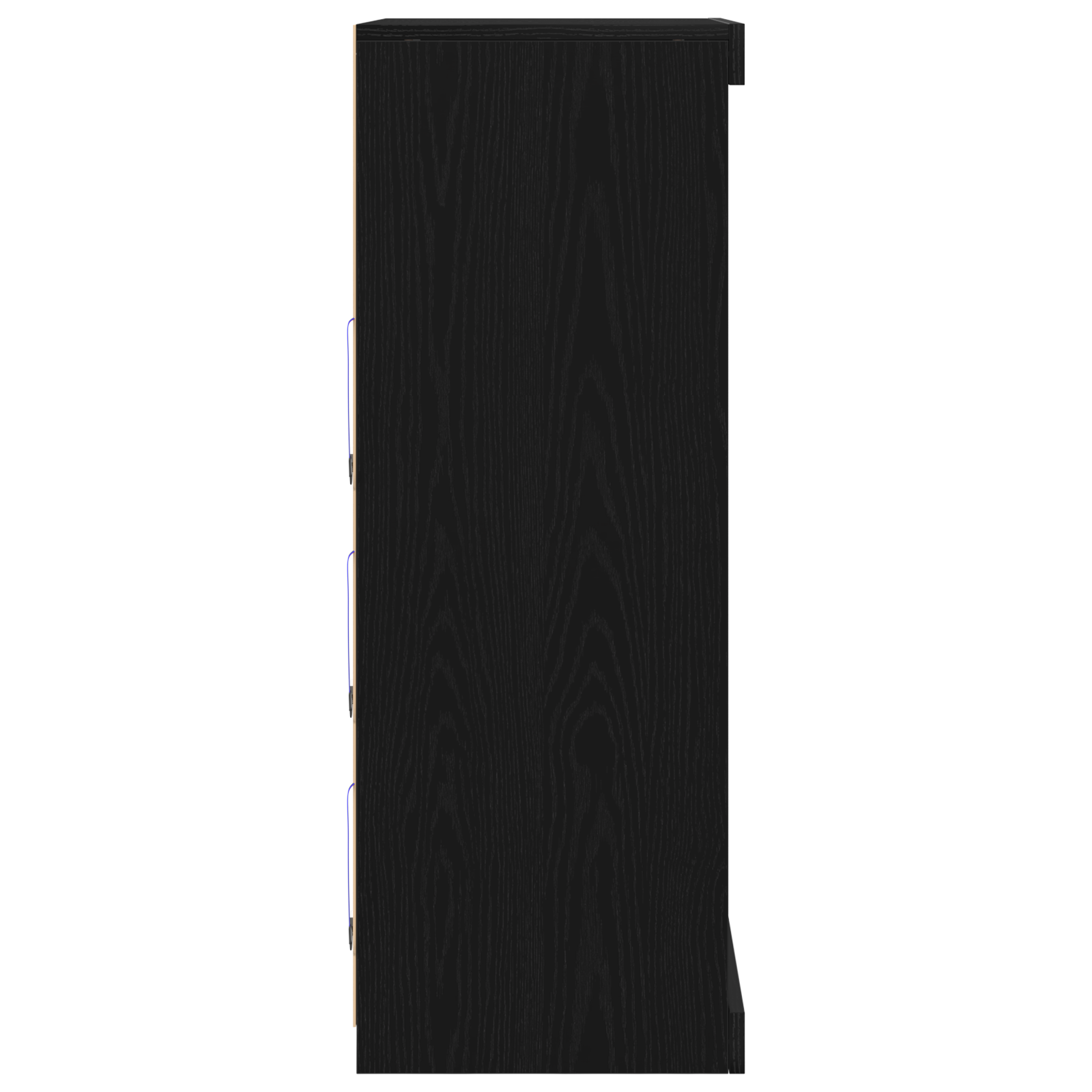 Sideboard with LED Lights Black Oak 60,5x37x100 cm - Image 6