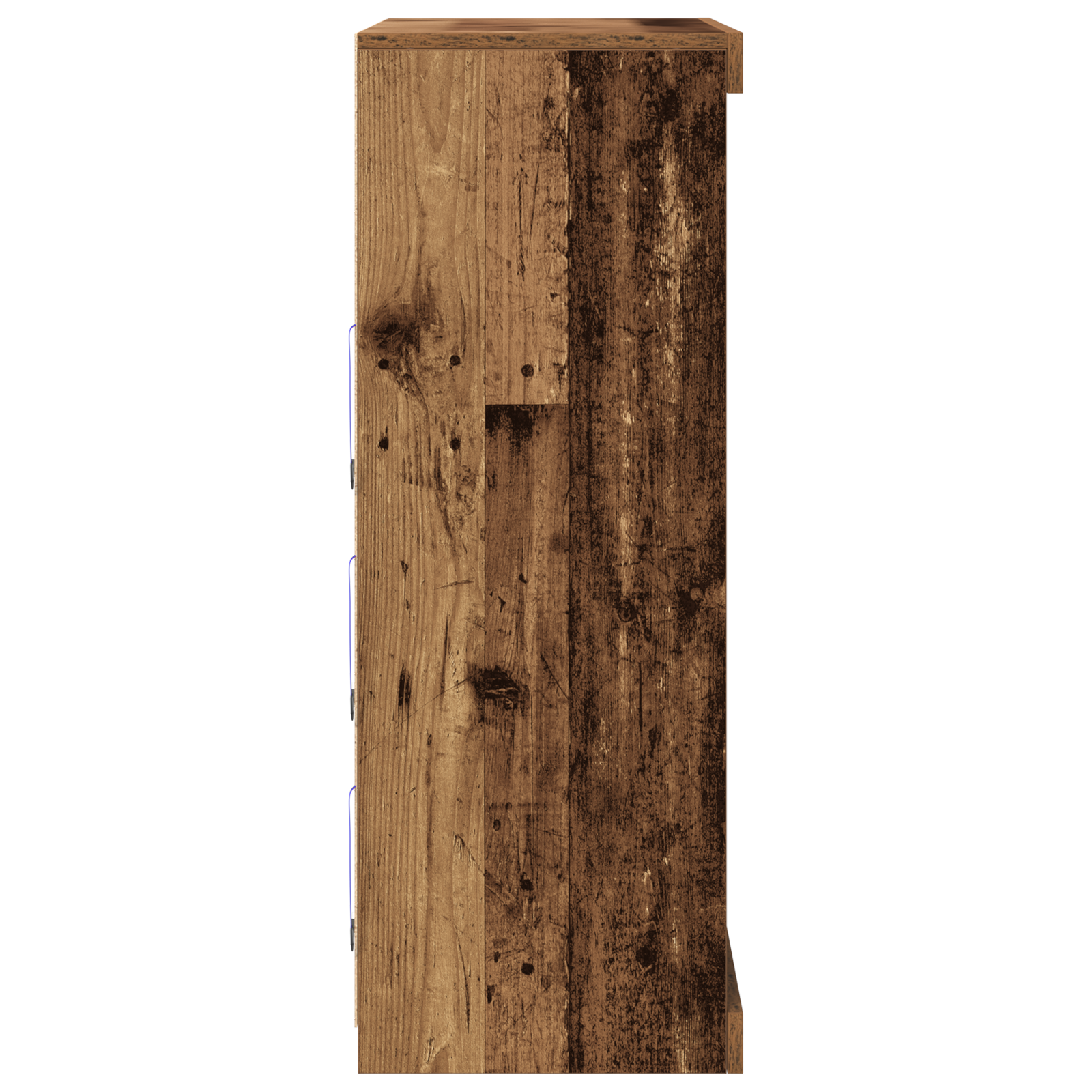 Sideboard with LED Lights Old Wood 41x37x100 cm - Image 6
