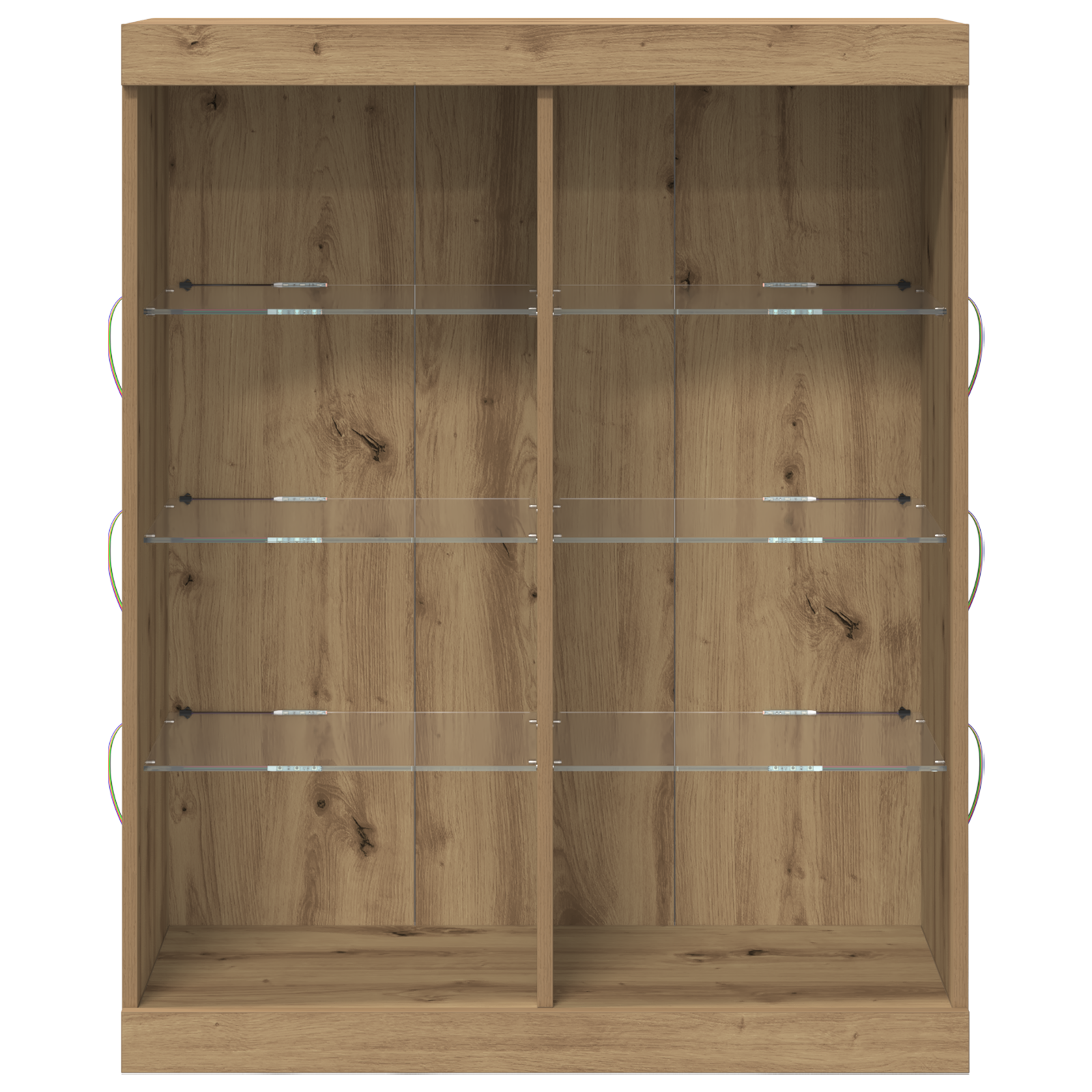 Sideboard with LED Lights Artisan Oak 41x37x100 cm - Image 5