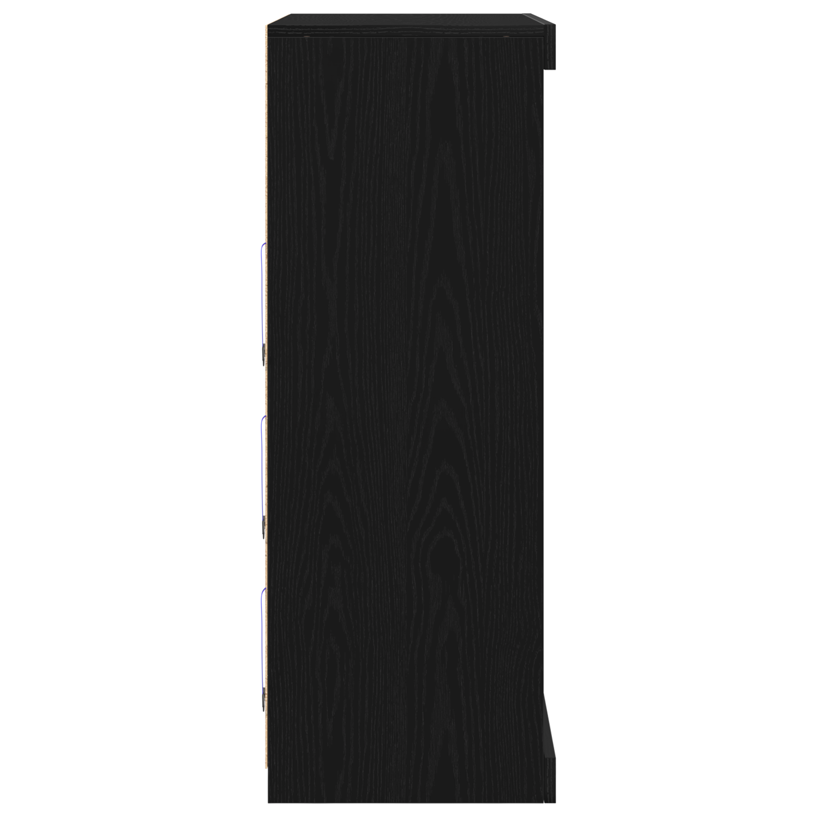 Sideboard with LED Lights Black Oak 41x37x100 cm - Image 6