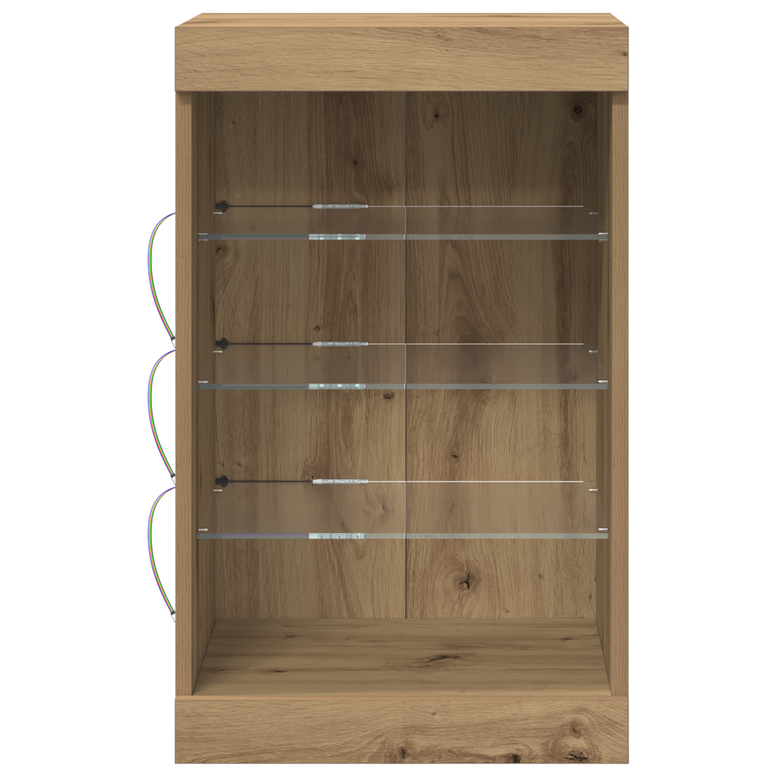 Sideboard with LED Lights Artisan Oak 41x37x67 cm - Image 5