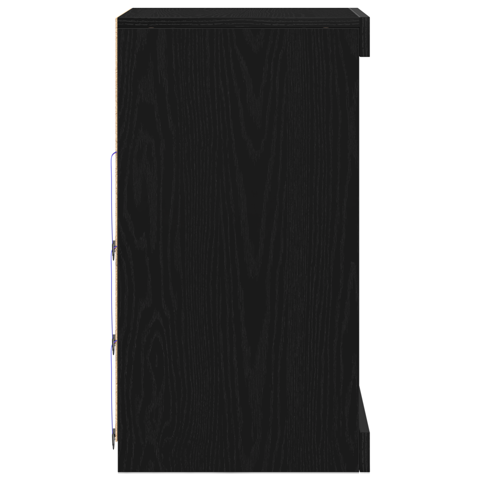 Sideboard with LED Lights Black Oak 41x37x67 cm - Image 6