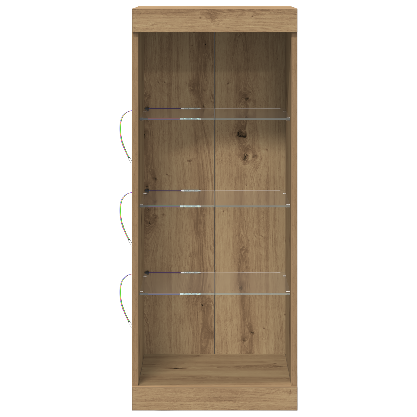 Sideboard with LED Lights Artisan Oak 41x37x100 cm - Image 5