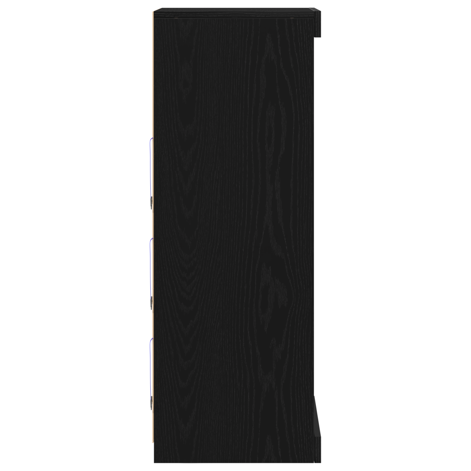 Sideboard with LED Lights Black Oak 41x37x100 cm - Image 6