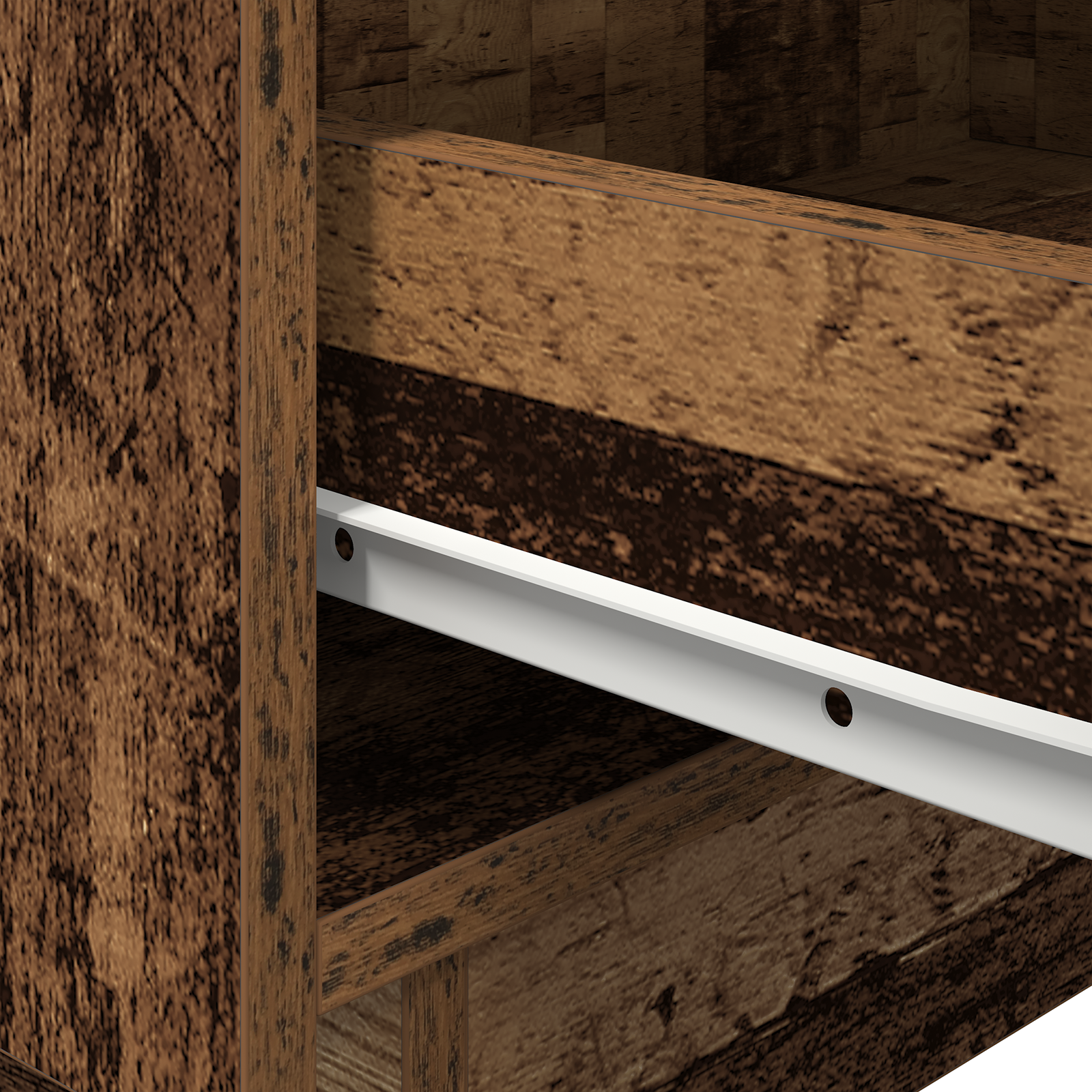 Bedside Cabinet with LED Lights Old Wood 45x40x55 cm - Image 9