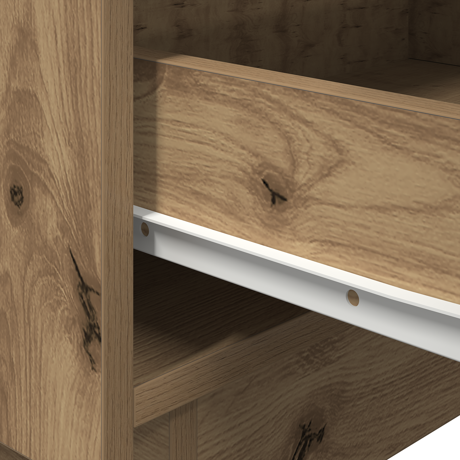 Bedside Cabinet with LED Lights Artisan Oak 45x40x55 cm - Image 9