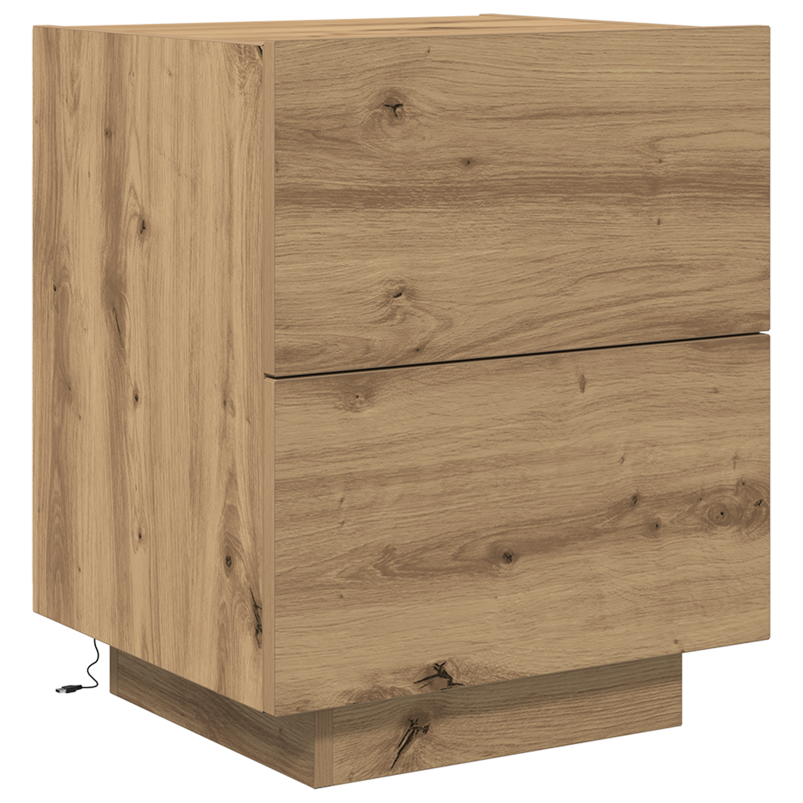 Bedside Cabinets with LED Lights 2 pcs Artisan Oak 45x40x55 cm - Image 7