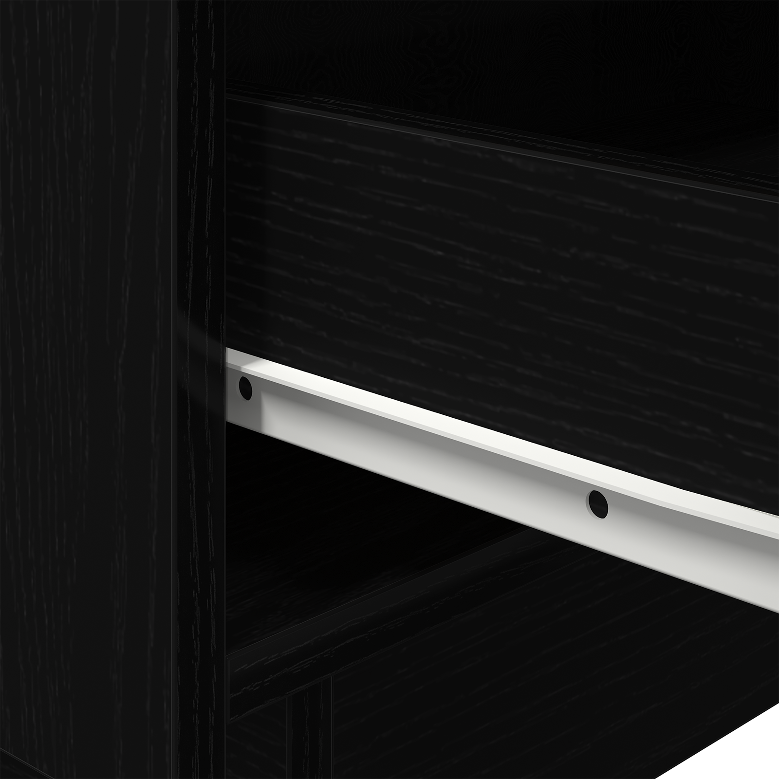 Bedside Cabinet with LED Lights Black Oak 45x40x55 cm - Image 9