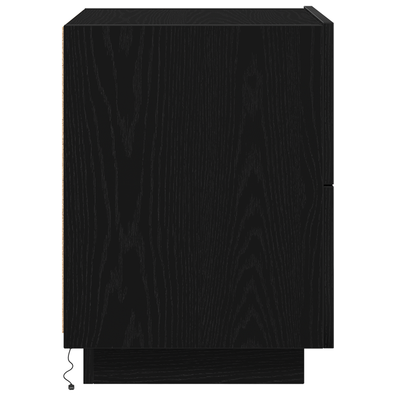 Bedside Cabinets with LED Lights 2 pcs Black Oak 45x40x55 cm - Image 9
