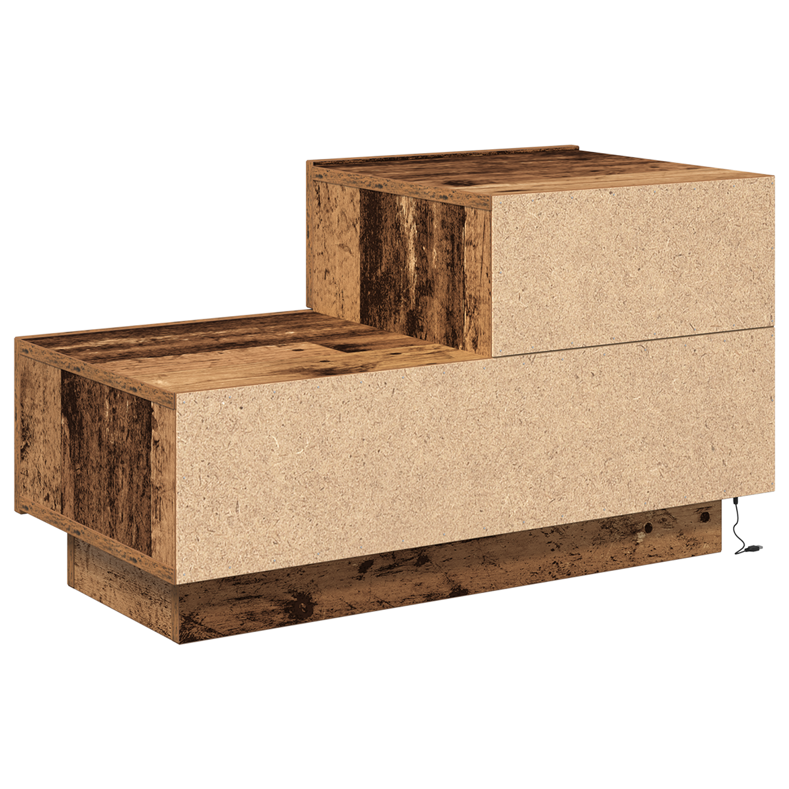 Bedside Cabinet with LED Lights Old Wood 100x36x49 cm - Image 8