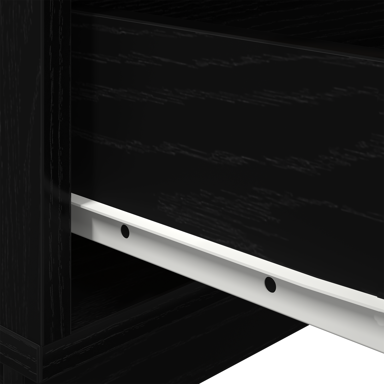 Bedside Cabinet with LED Lights Black Oak 100x36x49 cm - Image 9