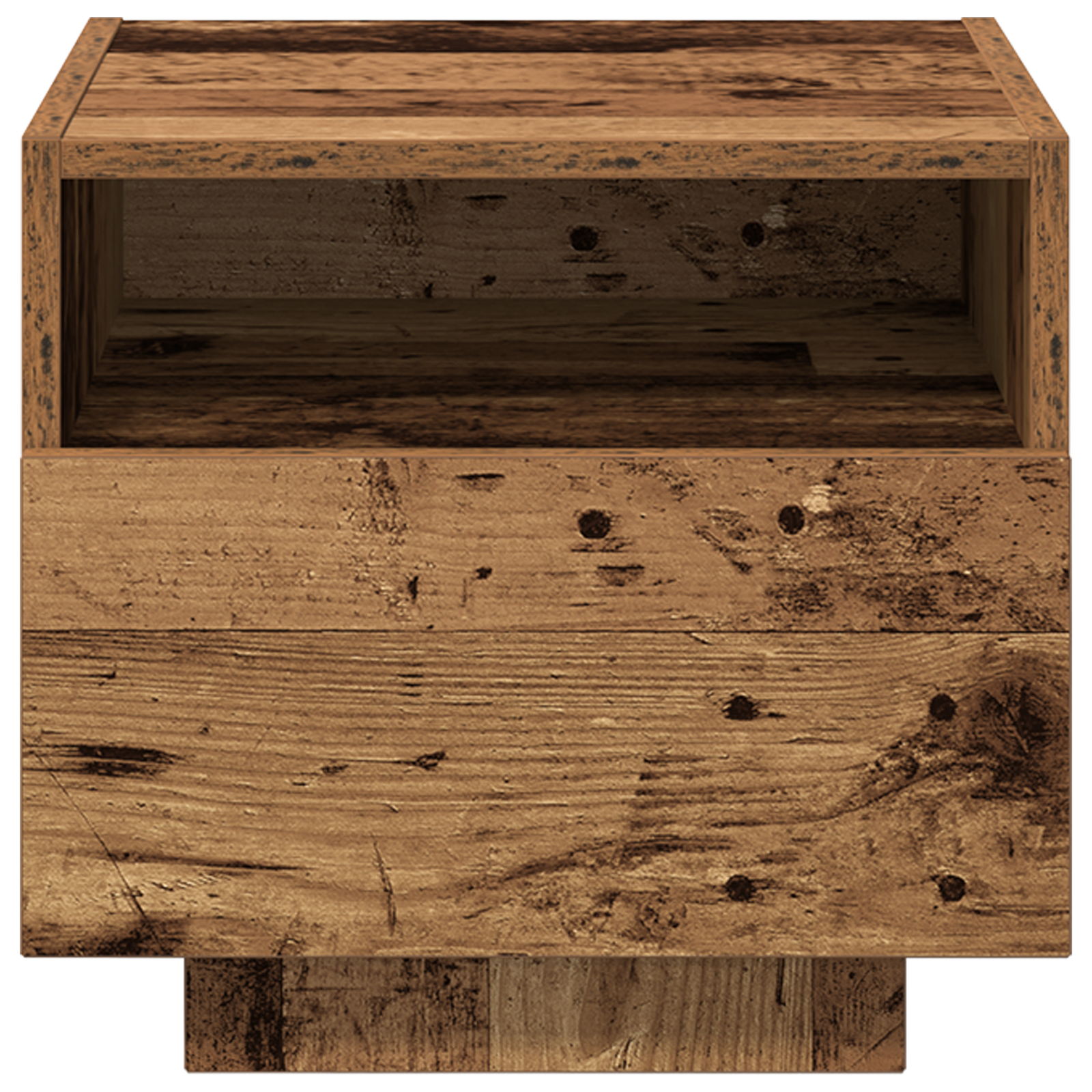 Bedside Cabinet with LED Lights Old Wood 40x39x37 cm - Image 6