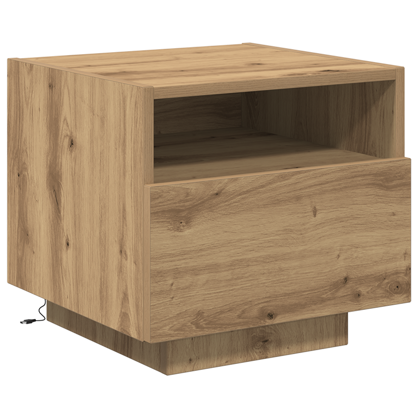 Bedside Cabinets with LED Lights 2 pcs Artisan Oak 40x39x37 cm - Image 6
