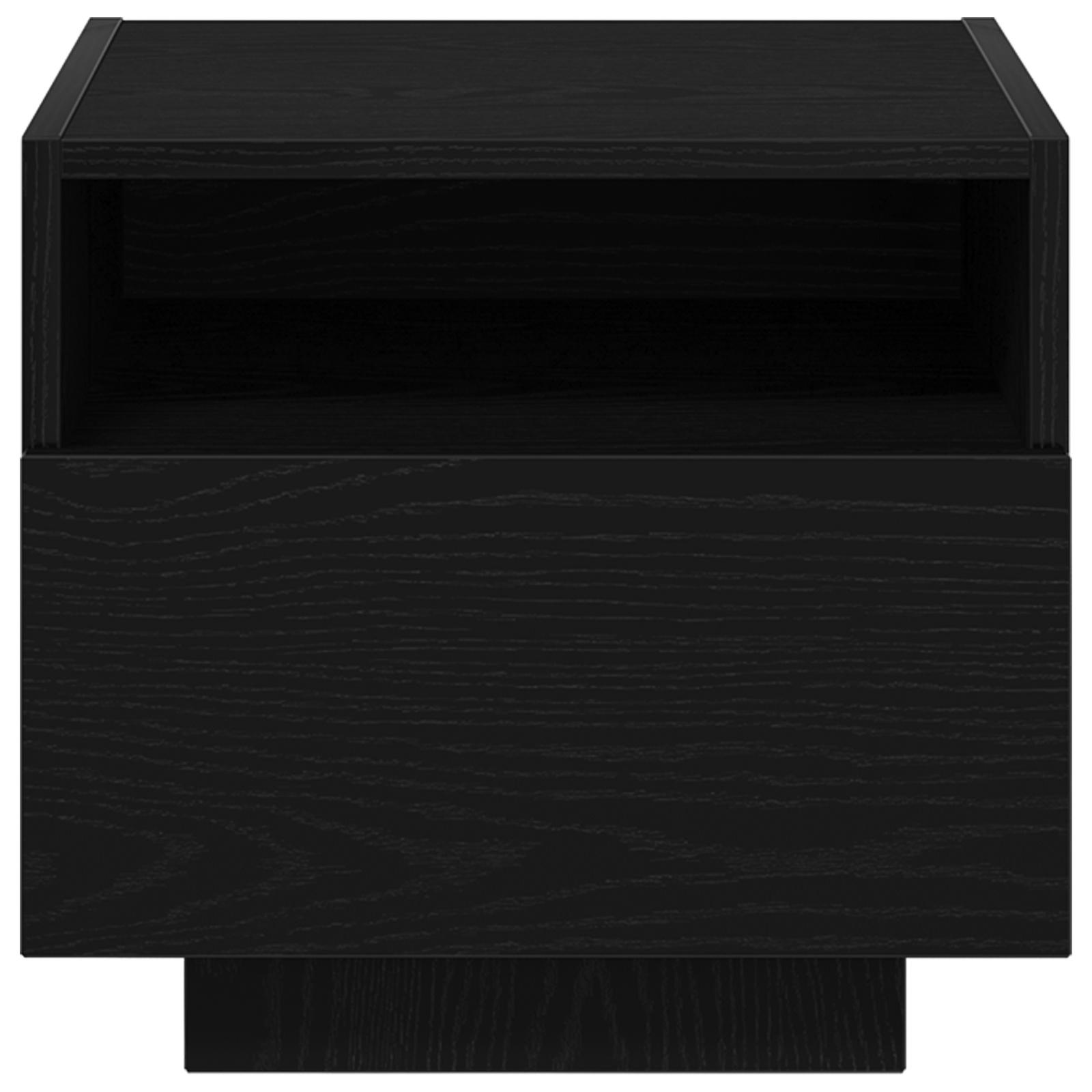 Bedside Cabinet with LED Lights Black Oak 40x39x37 cm - Image 6