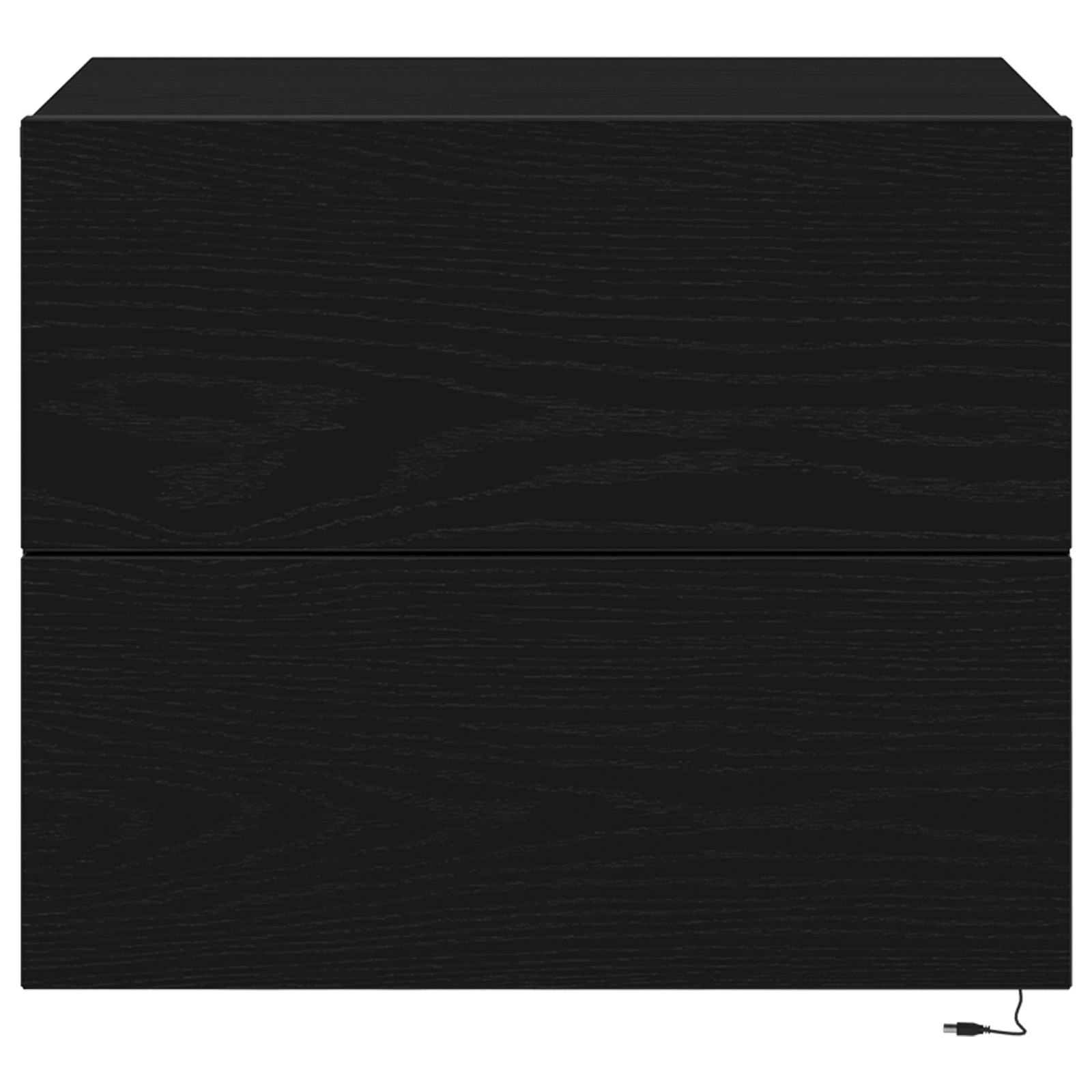 Bedside Cabinets with LED Lights Wall-Mounted 2 pcs Black Oak - Image 8