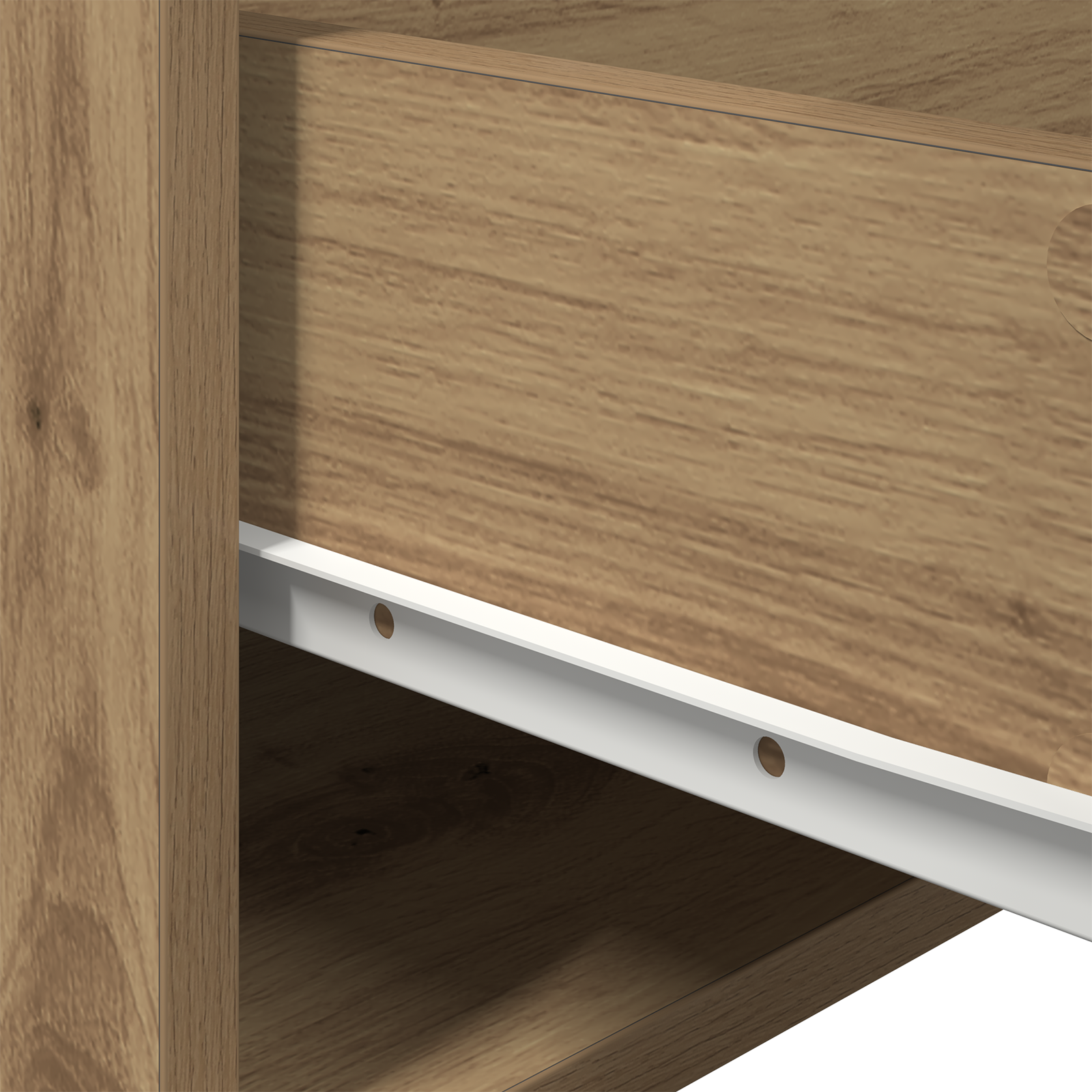 Bedside Cabinet with LED Wall-Mounted Artisan Oak 50x36x30 cm - Image 9