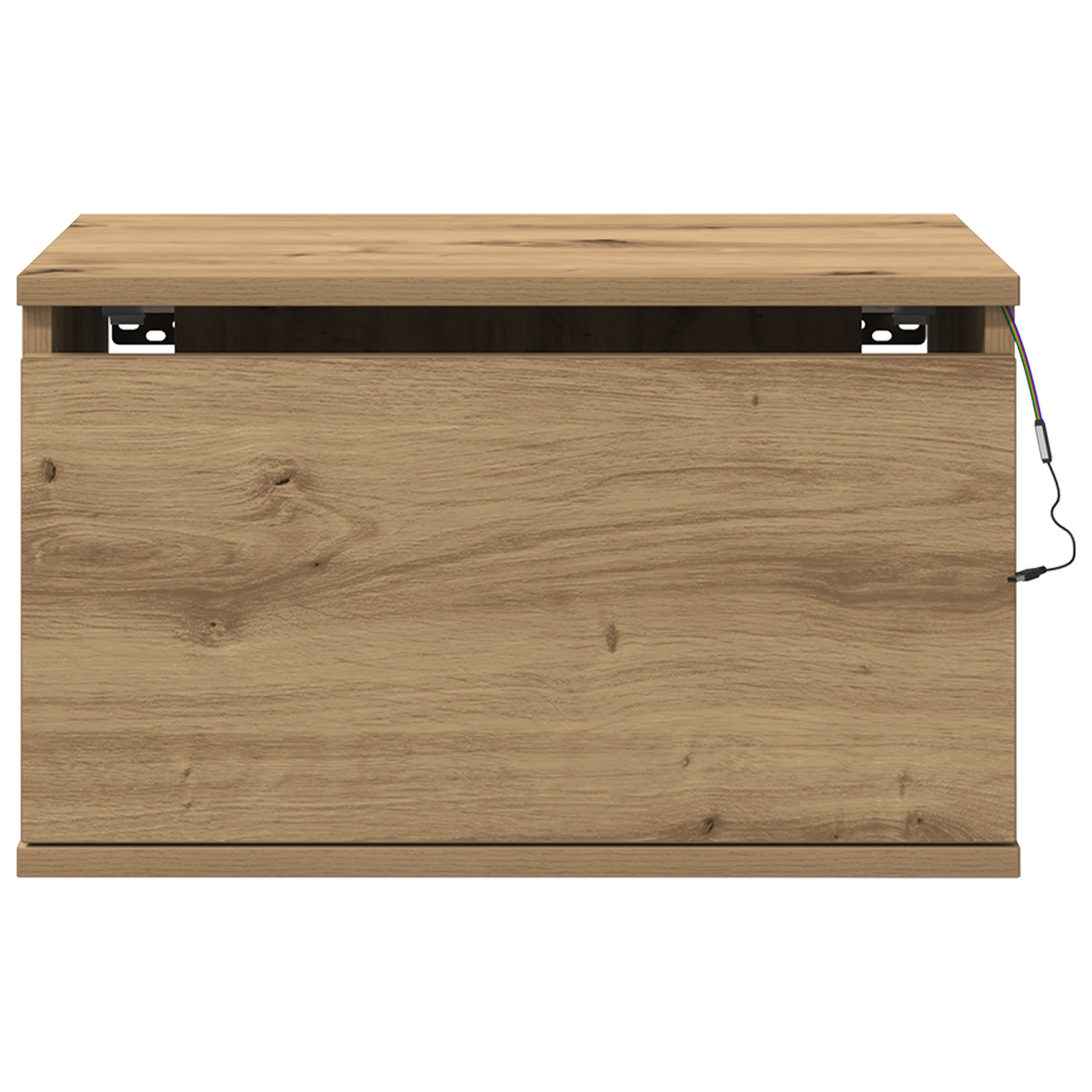 Bedside Cabinet with LED Wall-Mounted Artisan Oak 50x36x30 cm - Image 6