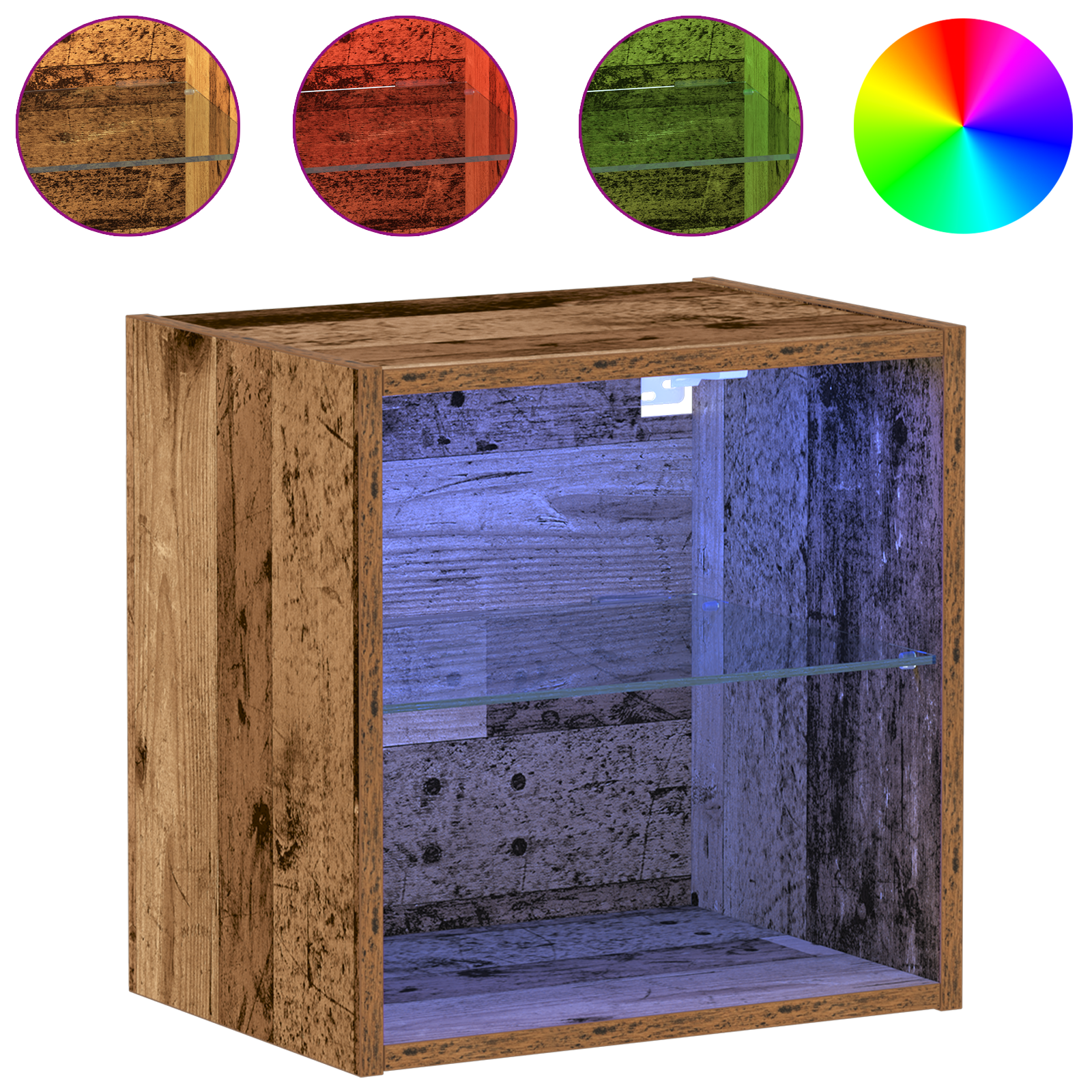 Floating Shelf 2 pcs Old Wood 40x28,5x40 cm Engineered Wood - Image 4