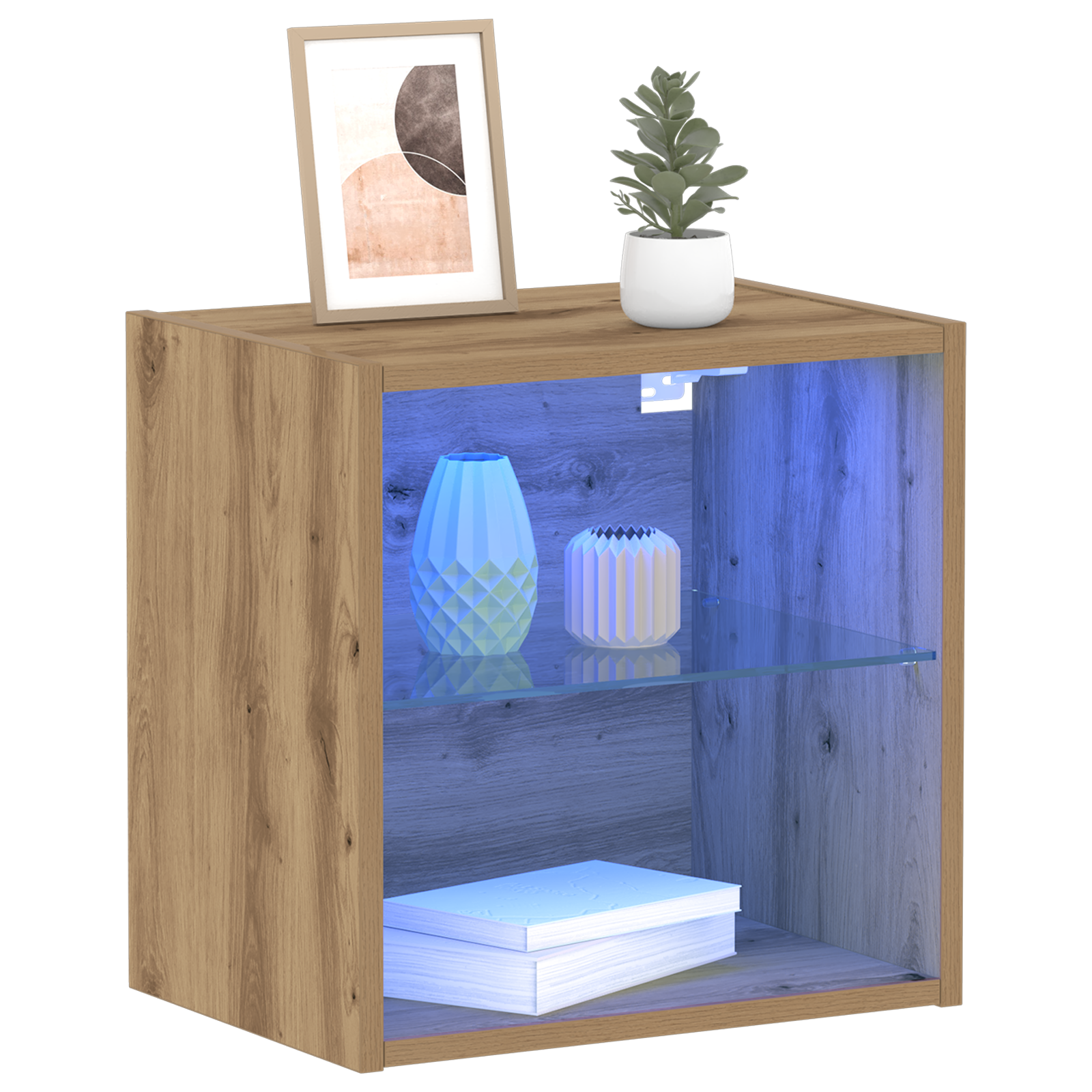 Thumbnail - vidaXL Schweberegal Artisan Eiche 40x28,5x40 cm Holzwerkstoff