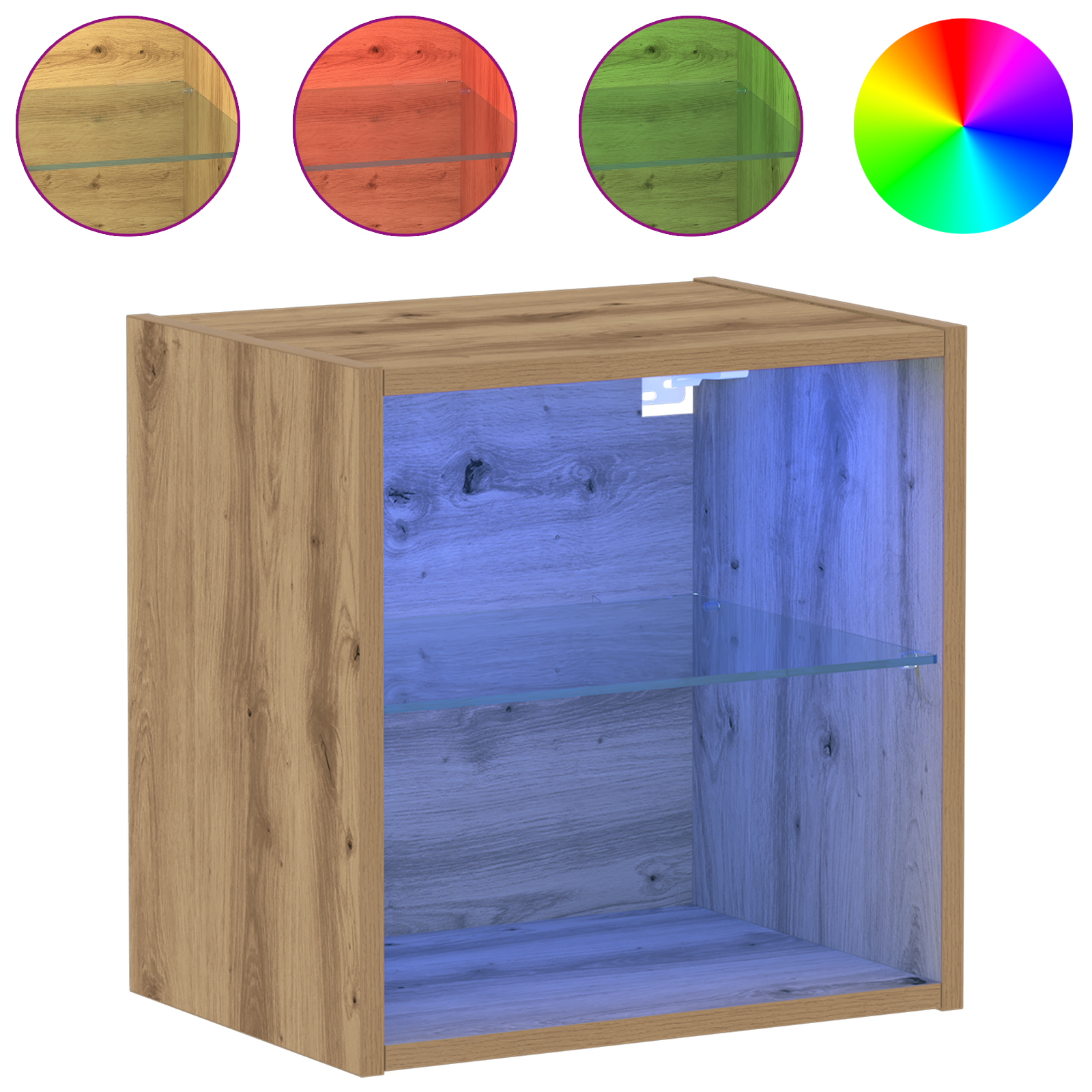 Floating Shelf 2 pcs Artisan Oak 40x28.5x40 cm Engineered Wood - Image 4