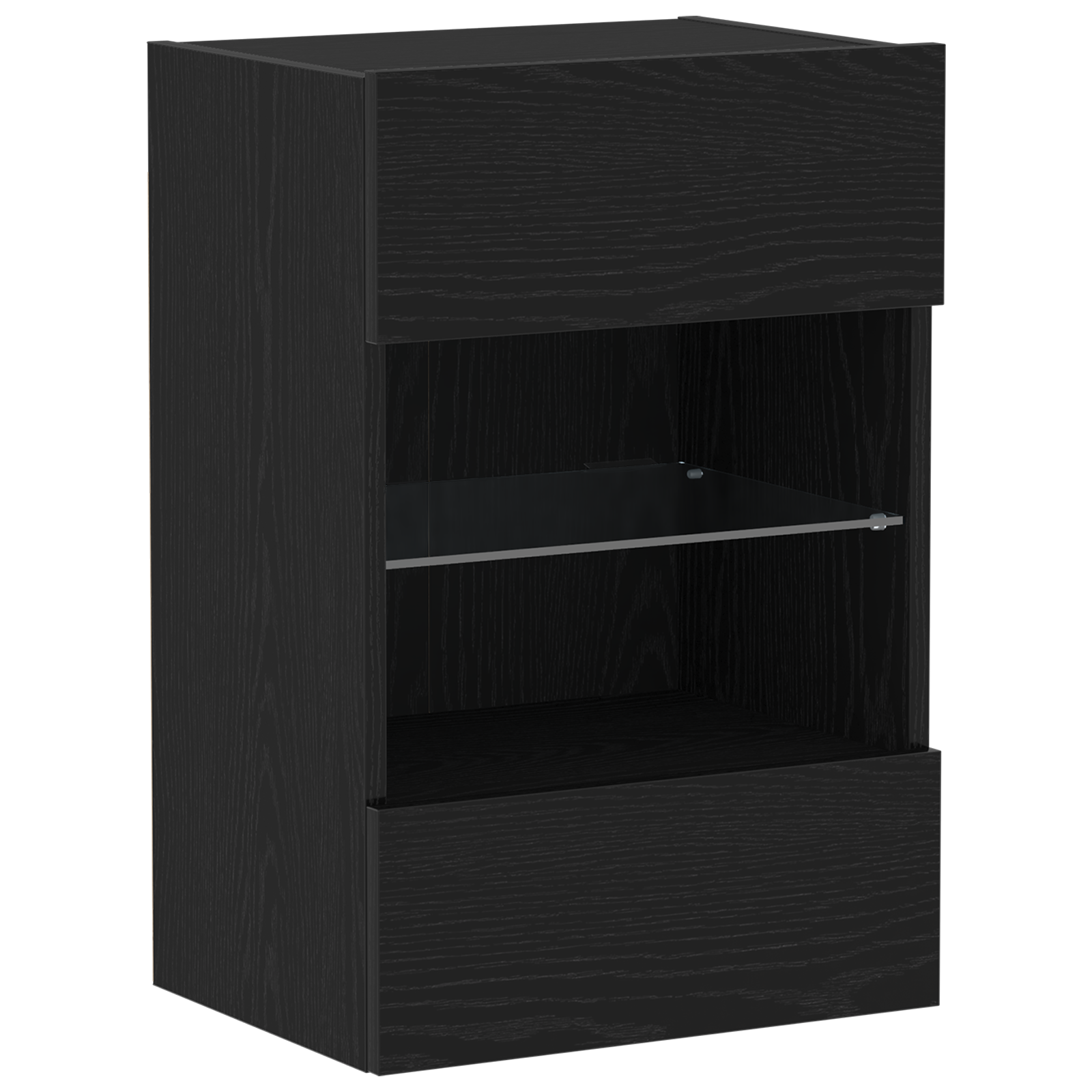 LED TV Cabinet 2 pcs Black Oak 40x30x60,5cm cm Engineered Wood - Image 6