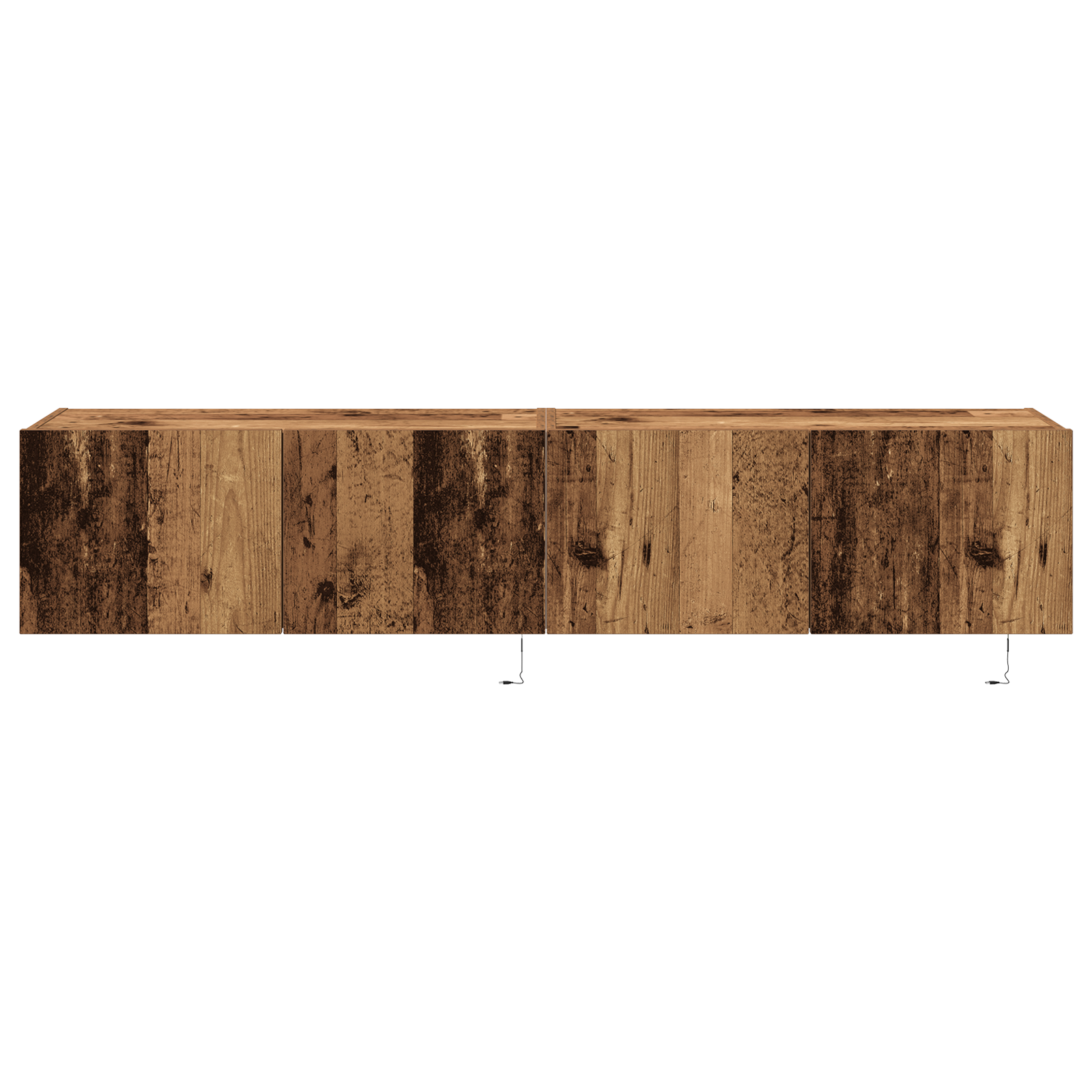 Cabinetes de TV com luzes LED 2 pcs Madeira Antiga 80x35x31 cm - Image 8