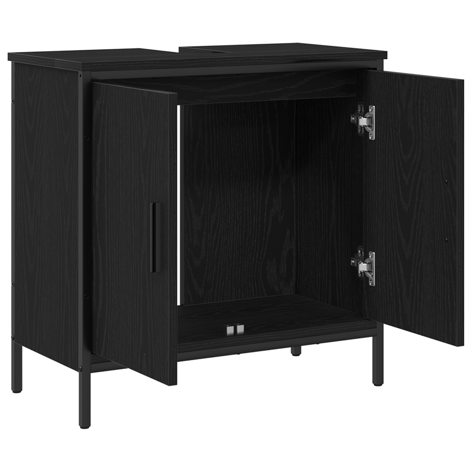 Bathroom Sink Cabinet Black Oak 60x30x60 cm Engineered Wood - Image 5