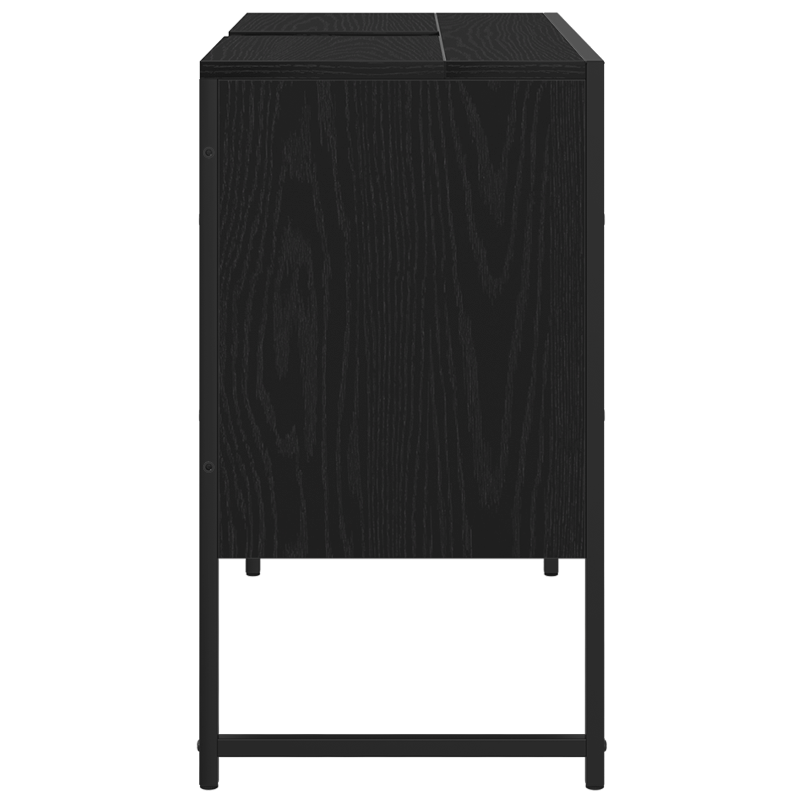 Bathroom Sink Cabinet Black Oak 80x33x60 cm Engineered Wood - Image 7