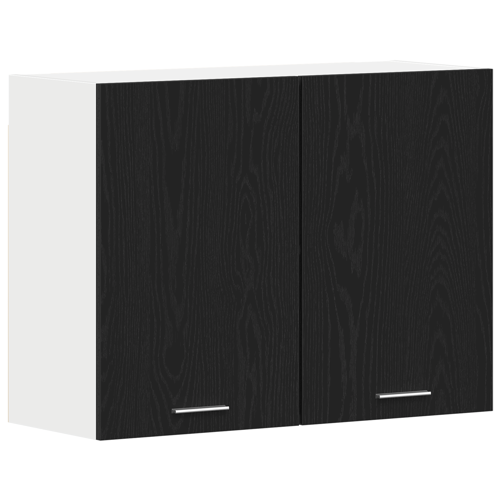 Black Oak Hanging Cabinet - 80x31x60 cm - Made of Engineered Wood - Image 2