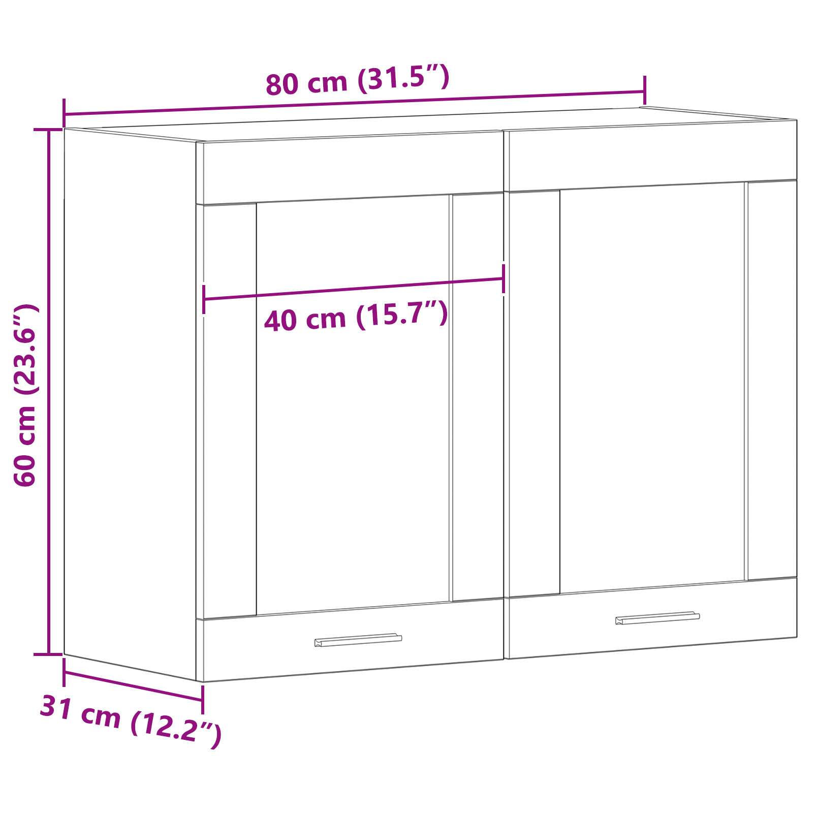Black Oak Hanging Glass Cabinet 80x31x60 cm Made from Engineered Wood - Image 11