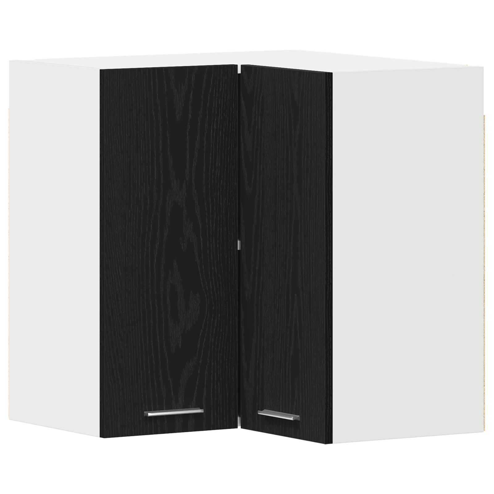 Hanging Corner Cabinet - Black Oak - 57x57x60 cm - Made from Engineered Wood - Image 2