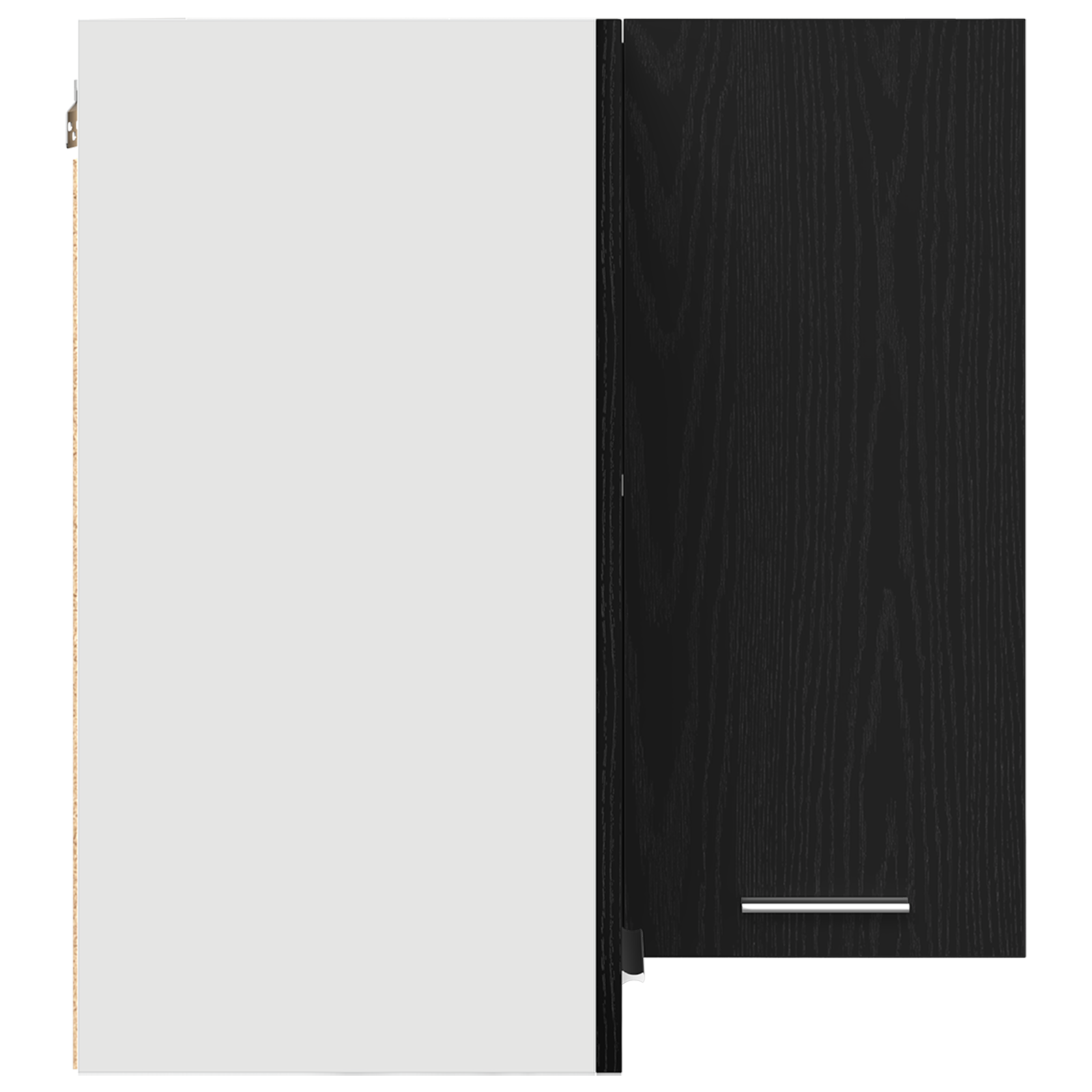 Hanging Corner Cabinet - Black Oak - 57x57x60 cm - Made from Engineered Wood - Image 6
