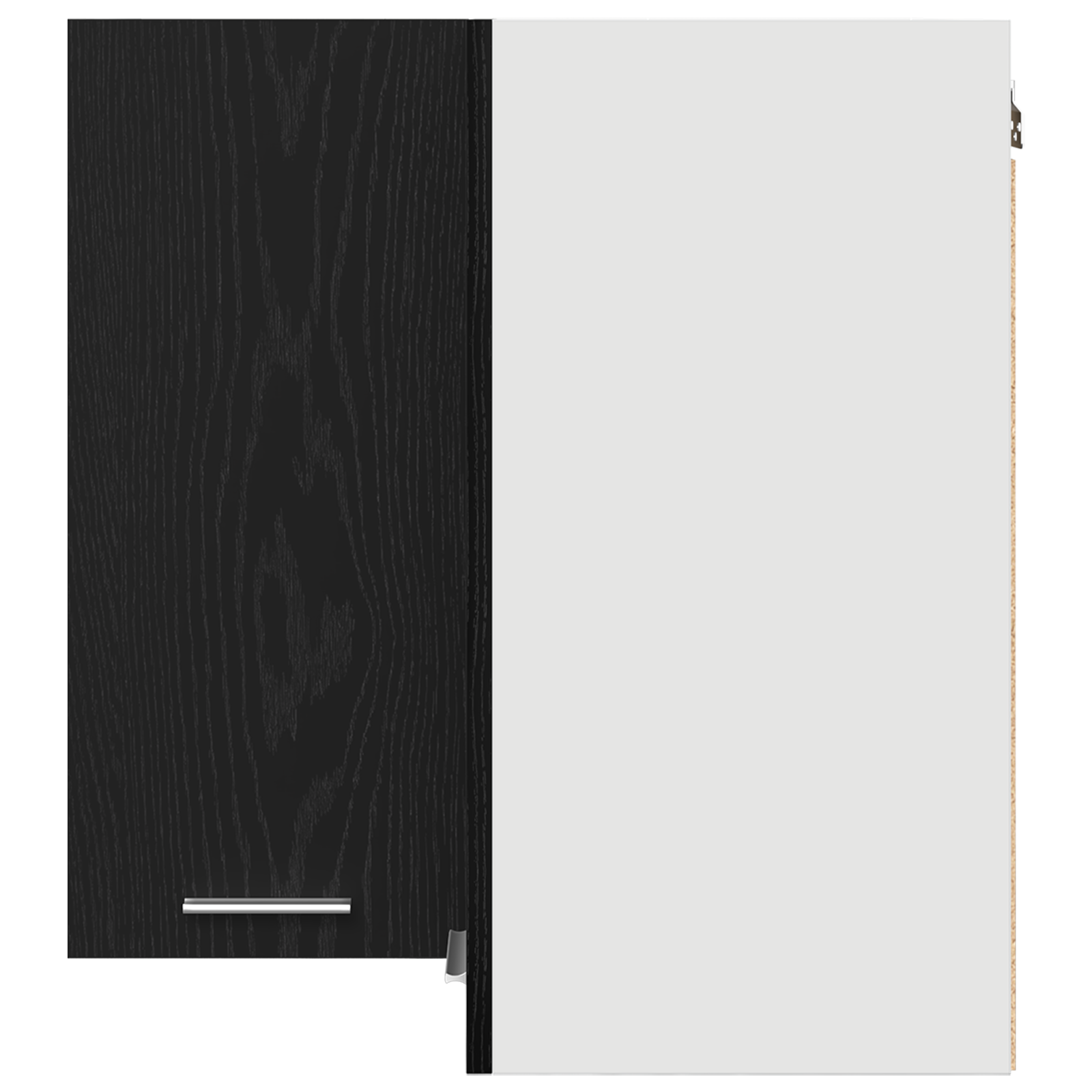 Hanging Corner Cabinet - Black Oak - 57x57x60 cm - Made from Engineered Wood - Image 7