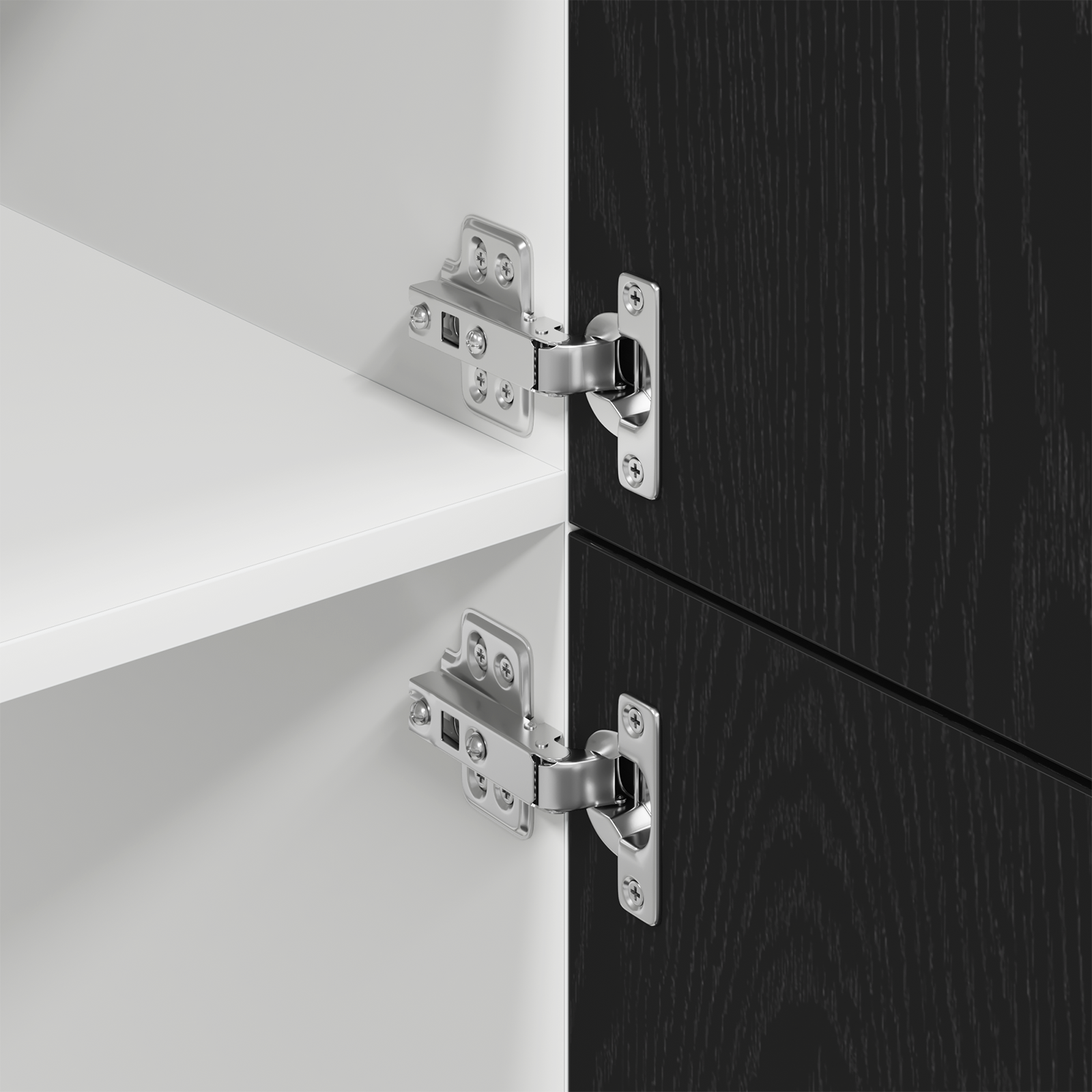 Fridge Cabinet in Black Oak - 60x57x207 cm, Made of Engineered Wood - Image 9