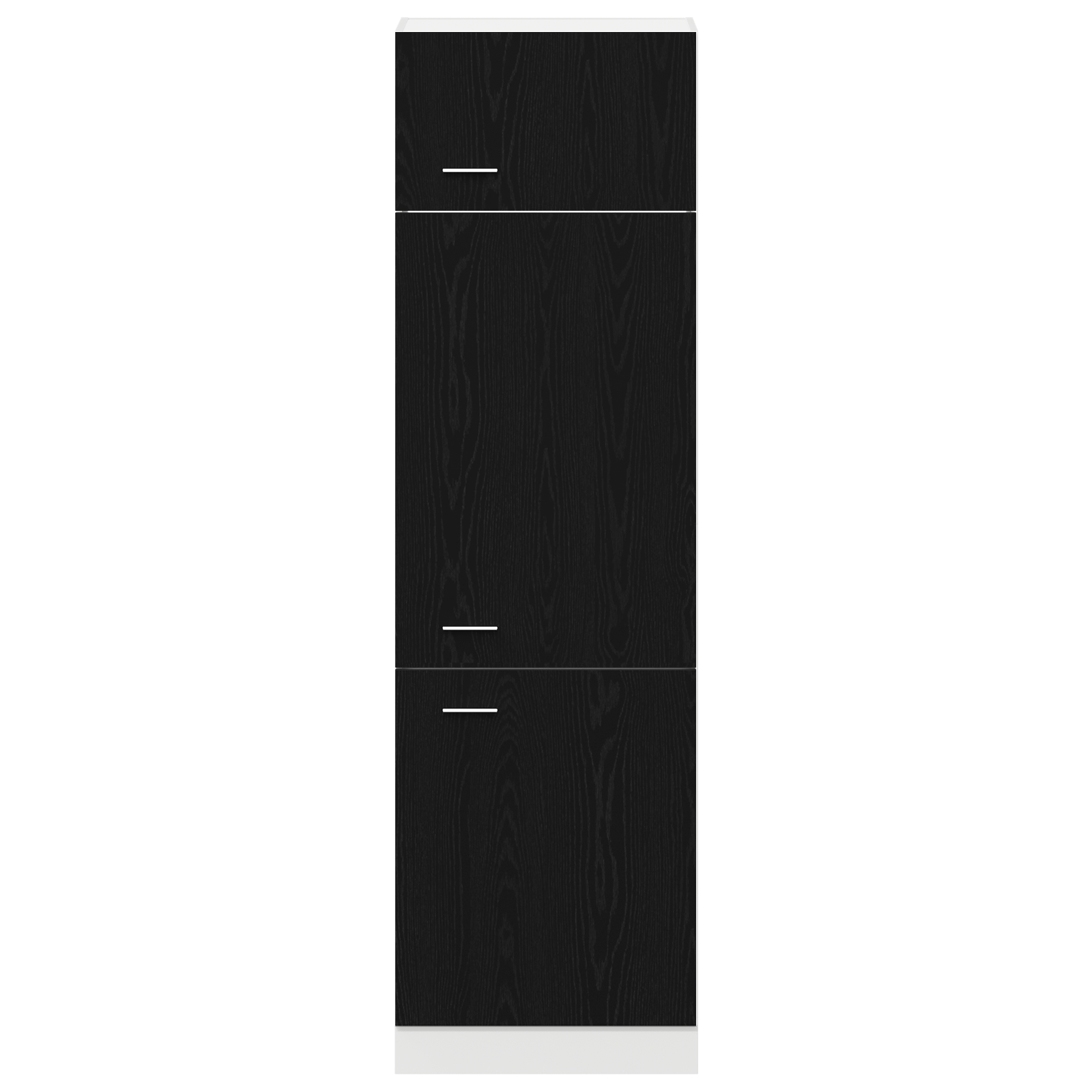 Fridge Cabinet in Black Oak - 60x57x207 cm, Made of Engineered Wood - Image 7