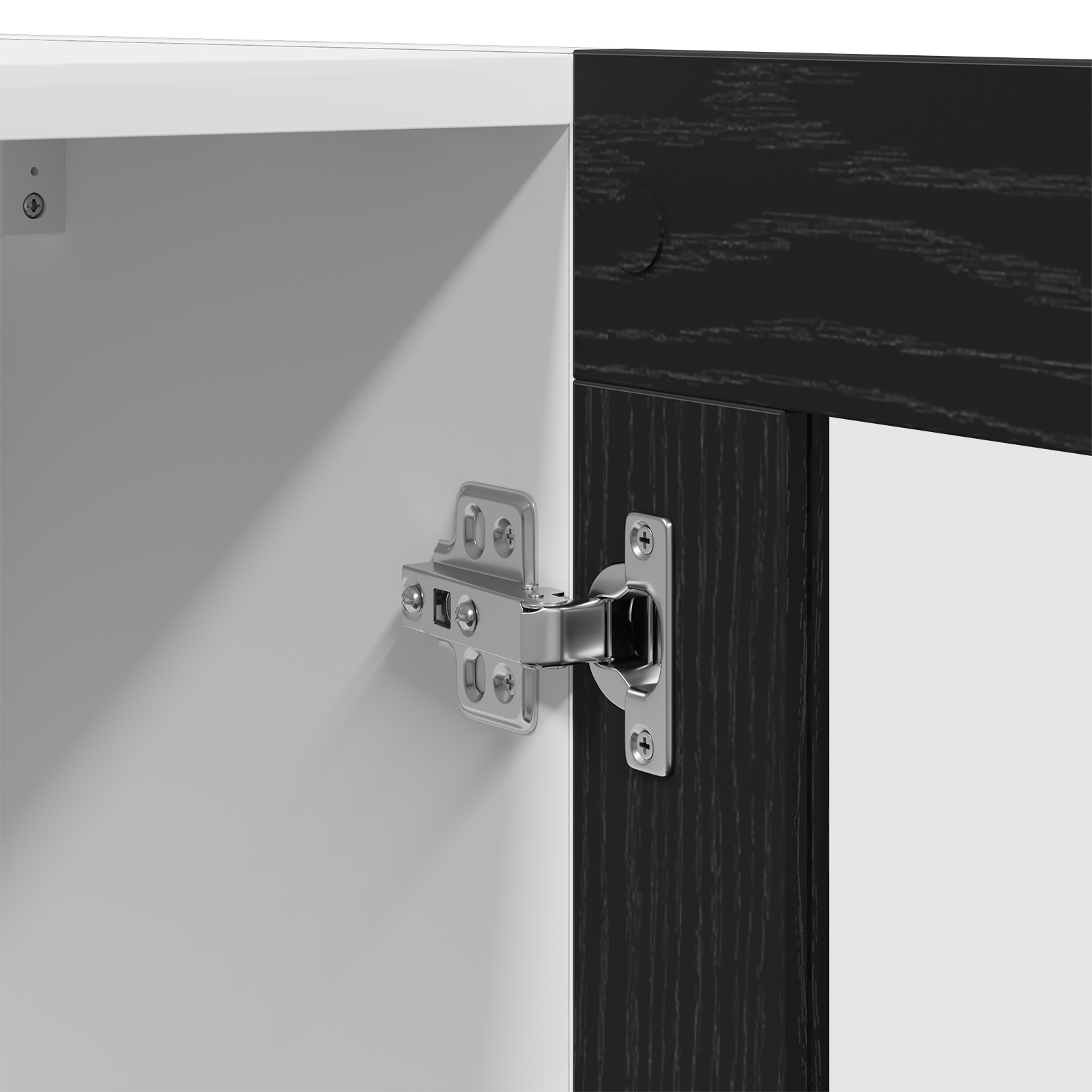 Hanging Glass Cabinet in Black Oak - 60x31x60 cm, Made from Engineered Wood - Image 9