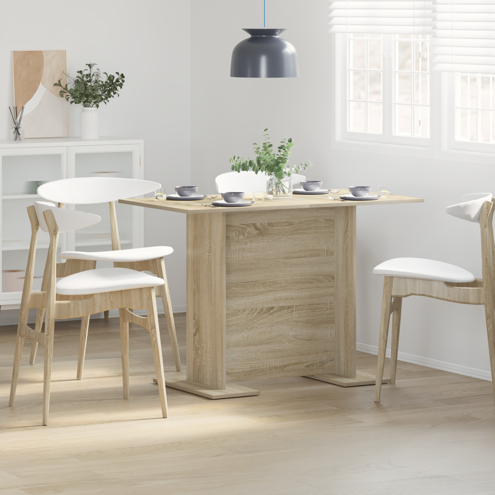 Dining Table Sonoma Oak 110x60x75 cm Engineered Wood